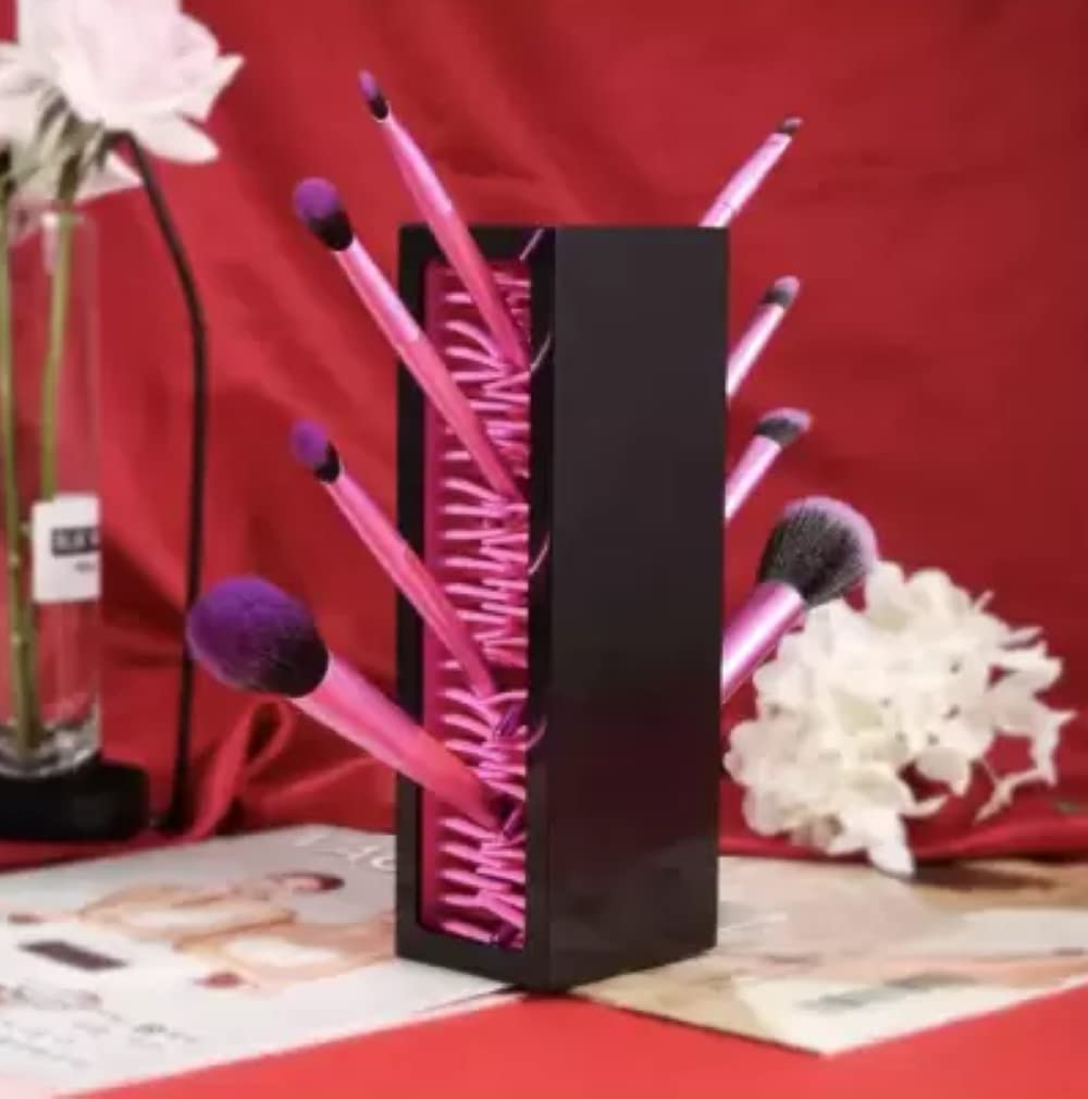 FEELHIGH Makeup Brush Organizer - Multicolor Cosmetic Brush Holder for Travel & Home Vanity | Perfect for Makeup Artists & Beauty Enthusiasts