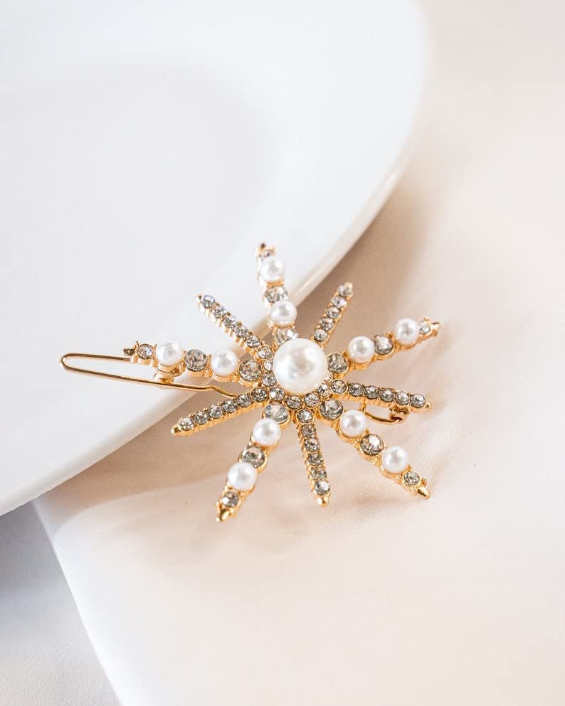 Korean Style Pearl Metal Hair Clips for Women & Girls - 5+2 Free Plastic Pearl Barrettes Hairpins (Pink) | Perfect for Weddings, Parties & Everyday Styling