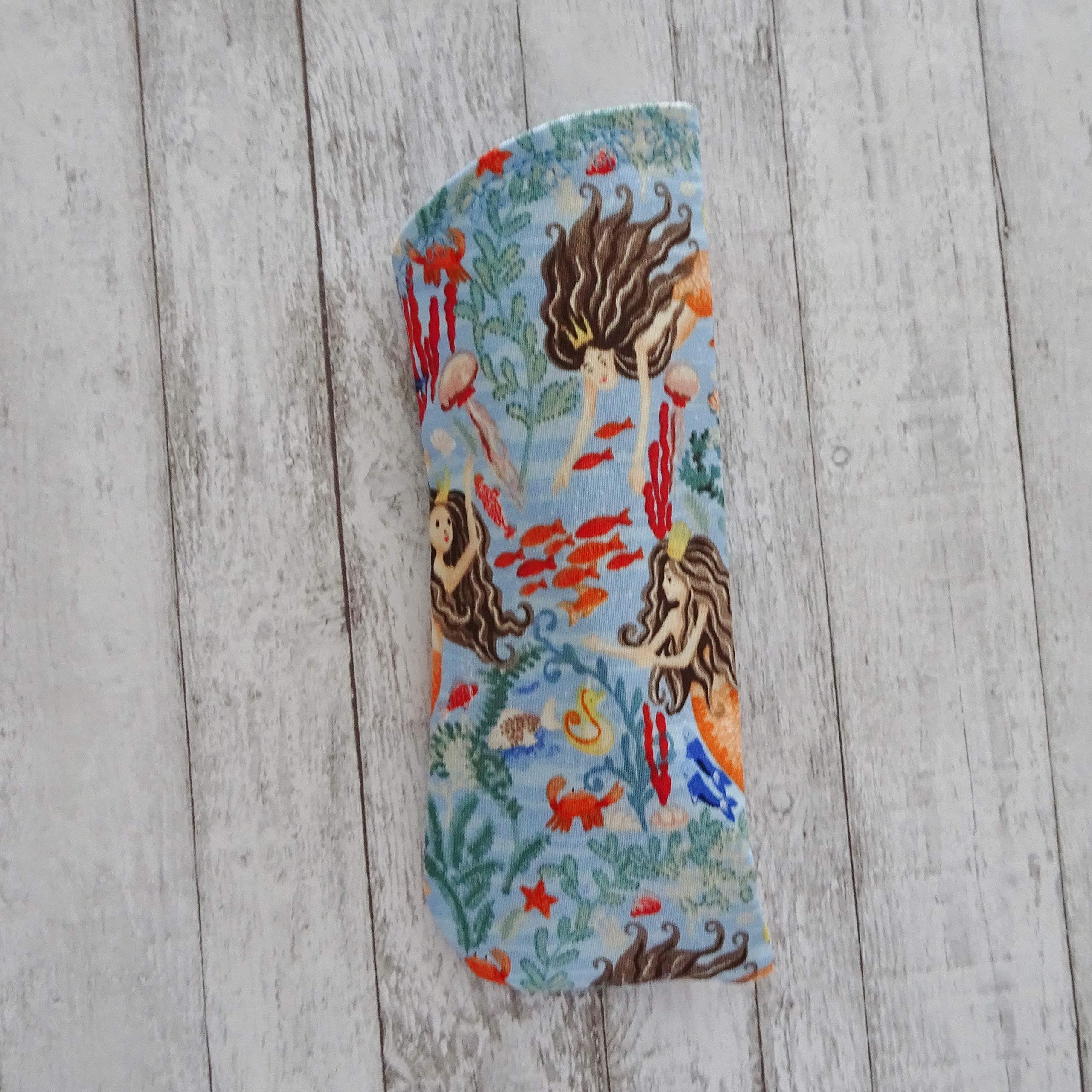 Mermaid Print Eyeglass Case - Soft Fabric Sunglasses Holder for Women & Men | Perfect for Travel, Work & Daily Use
