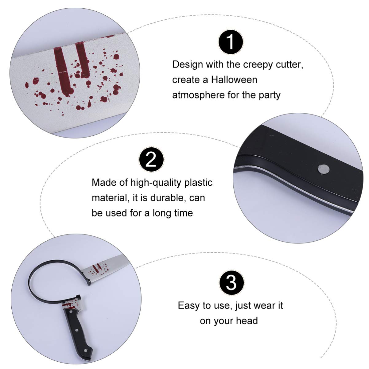 Lurrose 2-Pack Creepy Cosplay Hair Accessories - Sharp Hairpins for Halloween Party Supplies & Costume Props | Perfect for Gothic, Horror Themes and DIY Hairstyling