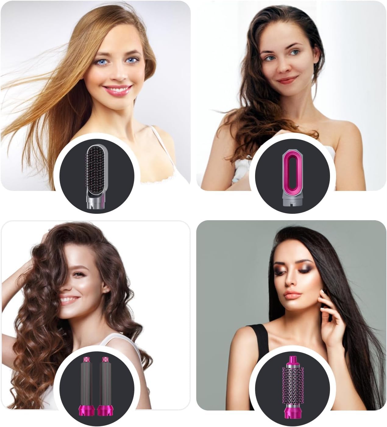Mabron 5-in-1 Hair Dryer Brush with Negative Ion Technology - 1000W Styler, Volumizer, Straightener & Curler for Salon-Quality Blowouts at Home | Perfect for Daily Styling, Travel & Professional Salon Use