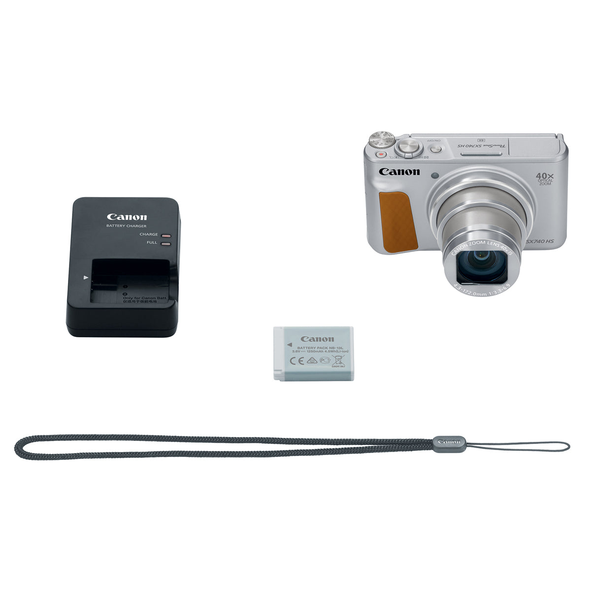 Canon PowerShot SX740 HS Digital Camera with 40x Optical Zoom, 20.3MP, 4K Video, WiFi & Bluetooth (Silver) - Perfect for Travel, Vlogging, and Wildlife Photography