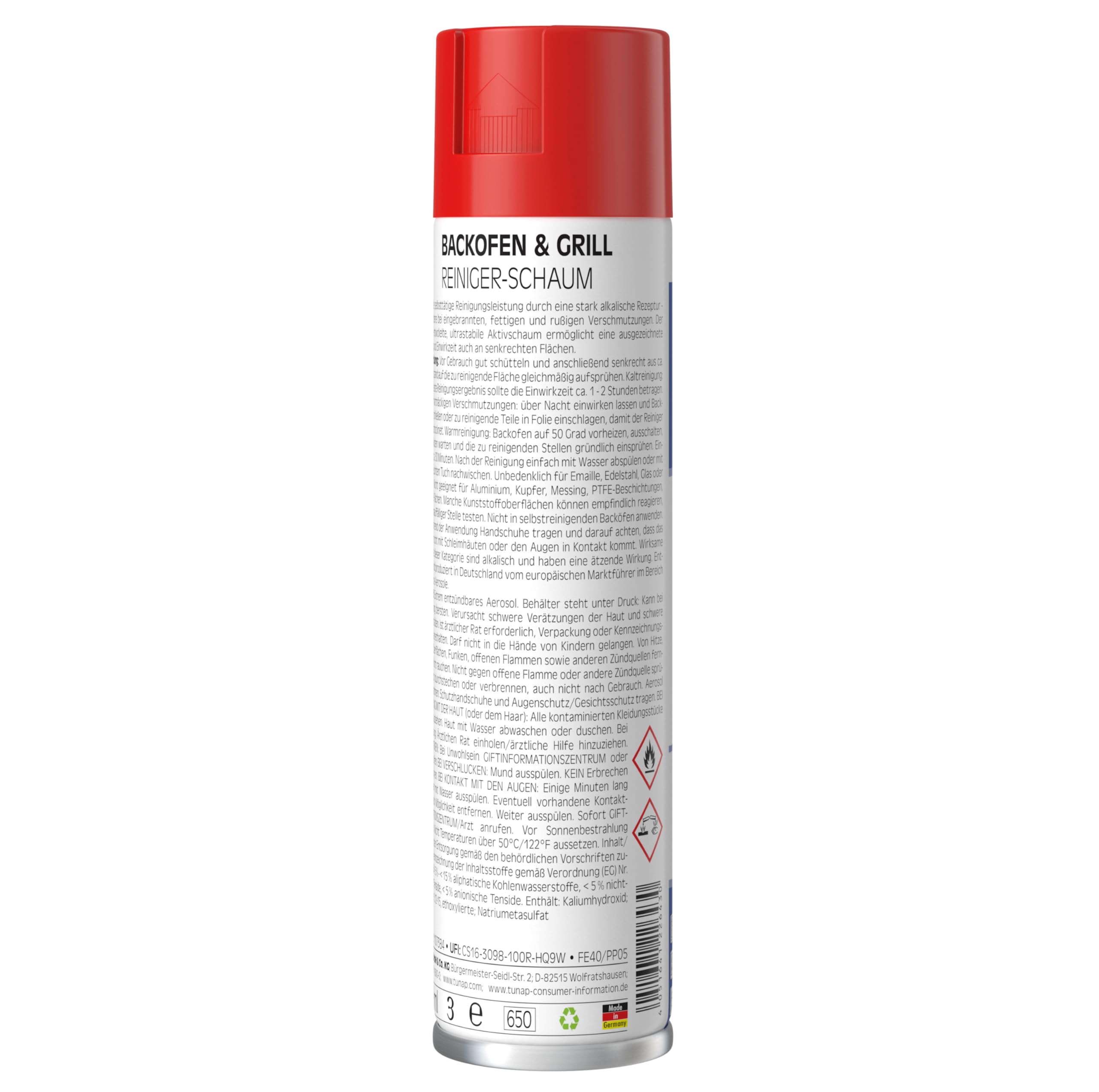 SPEEDAP Oven and Grill Cleaner 500ml - Powerful Foam Degreaser for Ovens, Grills, Stovetops, Ceramic Hobs & Fireplace Glass - Made in Germany - Ideal for Deep Cleaning Kitchen Appliances & BBQ Maintenance