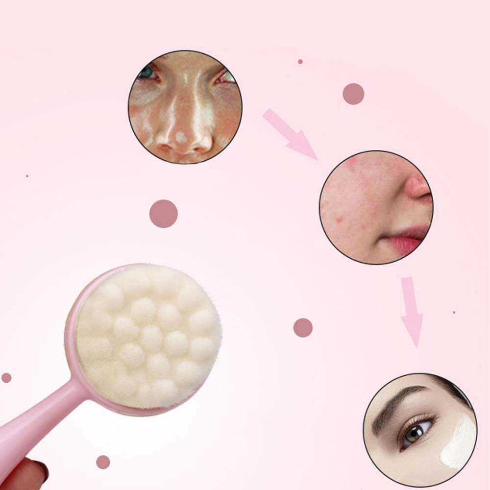 1Pc Facial Cleansing Brush - Manual Massage & Exfoliating Tool for Blackhead Removal, Deep Pore Cleaning & Skin Exfoliation - Perfect for Women's Daily Skincare Routine at Home or Travel
