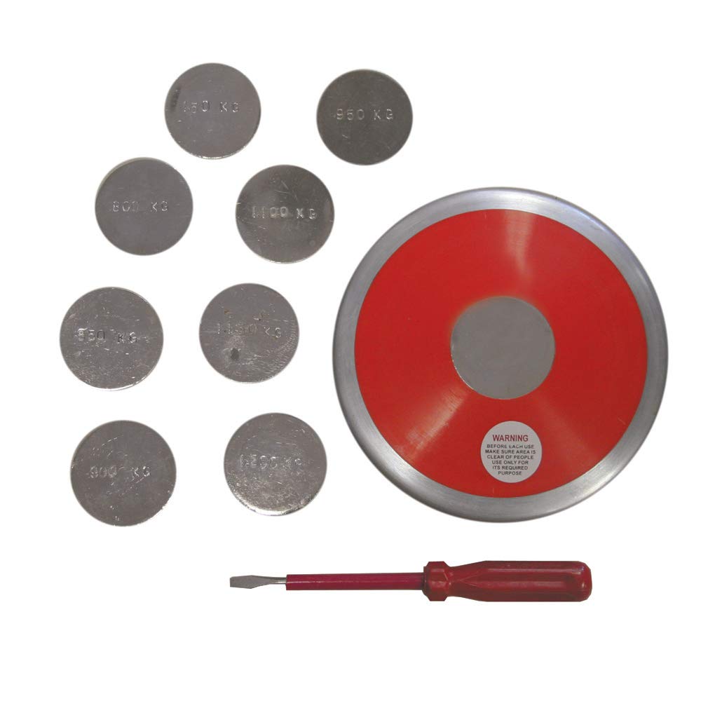 Adjustable Training Discus with Galvanized Steel Rim & ABS Side Plates - Beginner-Friendly Track & Field Equipment with Customizable Weights for High School, College & Professional Athletes - Perfect for Practice, Competition & Strength Training