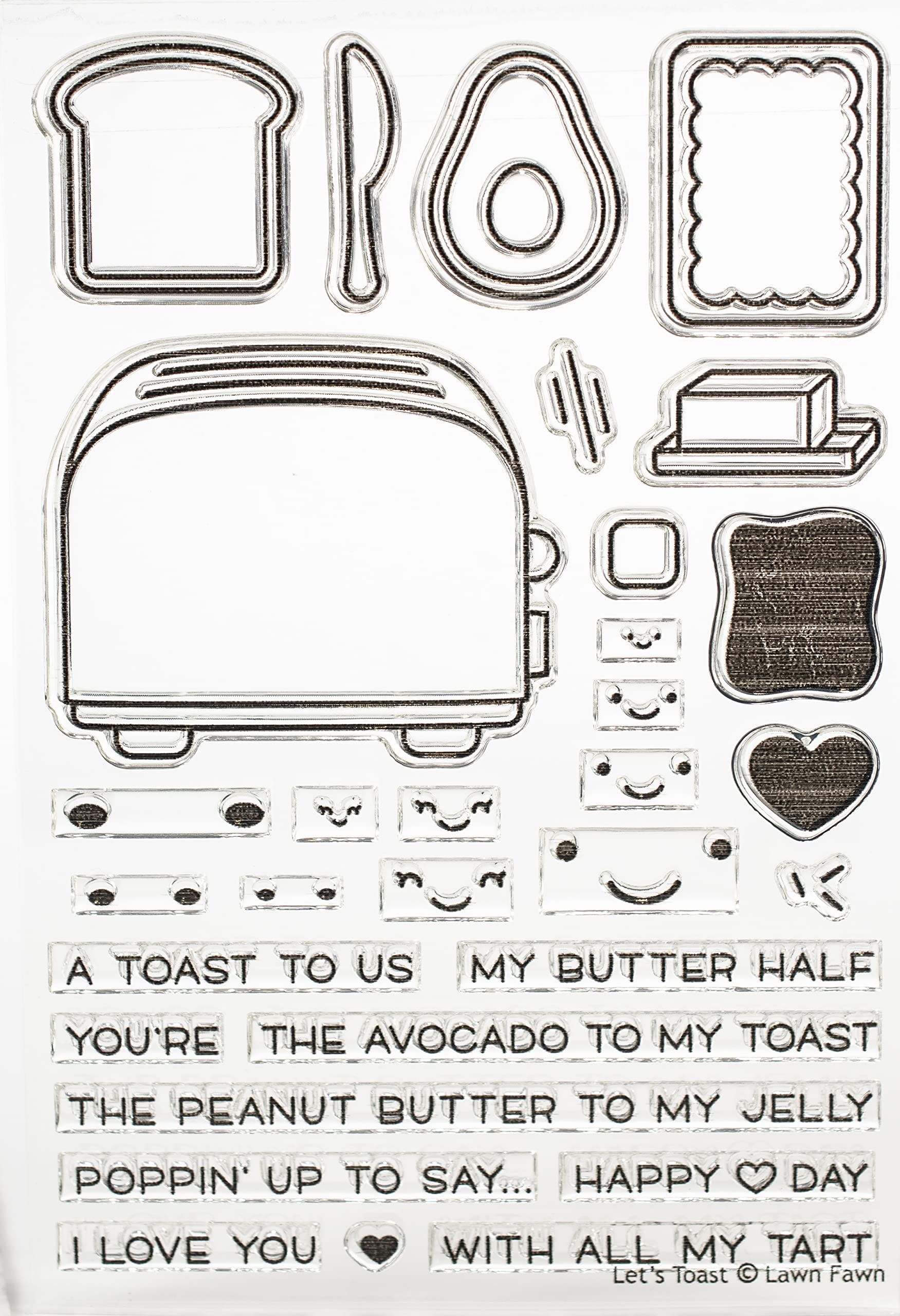 LAWN FAWN Let's Toast Clear Stamps 4
