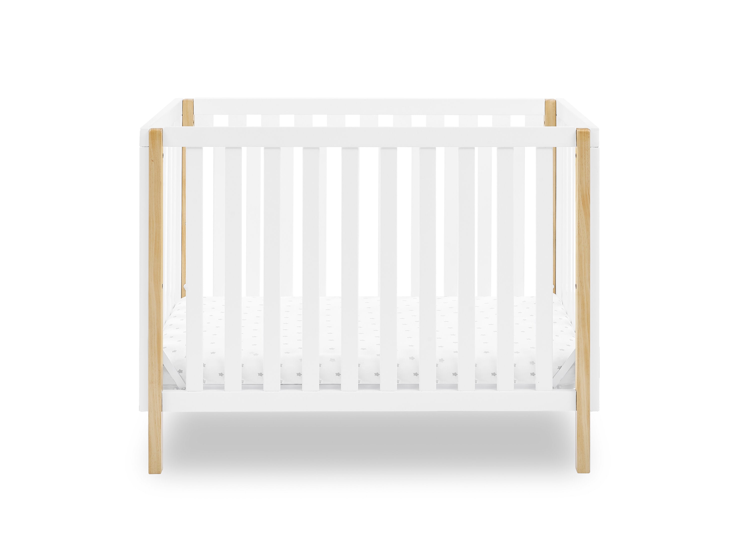 Gio Mini Crib with 2.75 Inch Mattress - Portable Baby Bed for Small Spaces, Nursery & Travel | Perfect for Newborns & Toddlers | Compact & Safe Sleep Solution