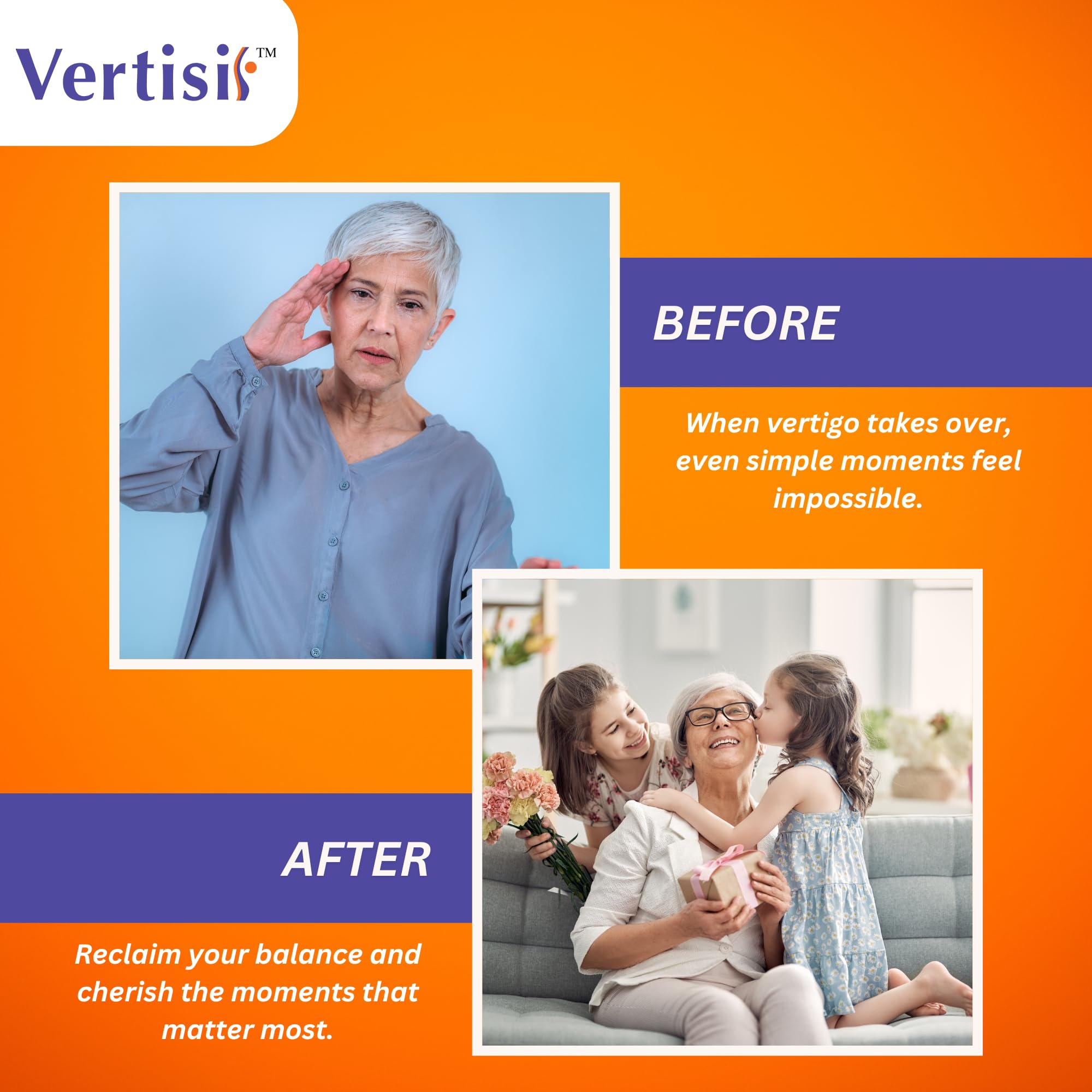 Vertisil Vertigo Relief Supplement - Fast-Acting Natural Dizziness Support (3 Bottles) - Perfect for Travel, Motion Sickness & Everyday Balance