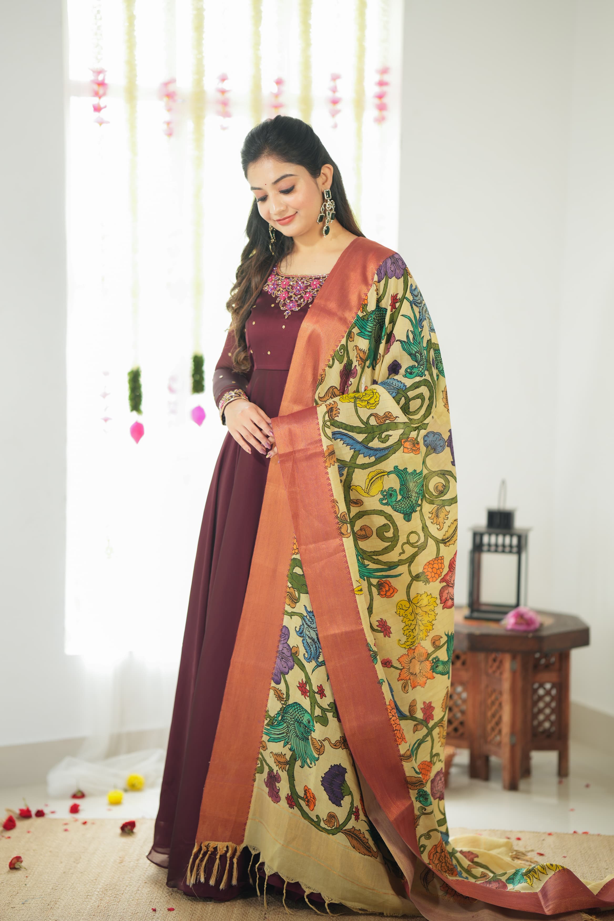 DD594 Meera Designer Anarkali Suit with Georgette Dupatta - Elegant Indian Ethnic Wear for Women, Perfect for Weddings, Parties & Festive Occasions