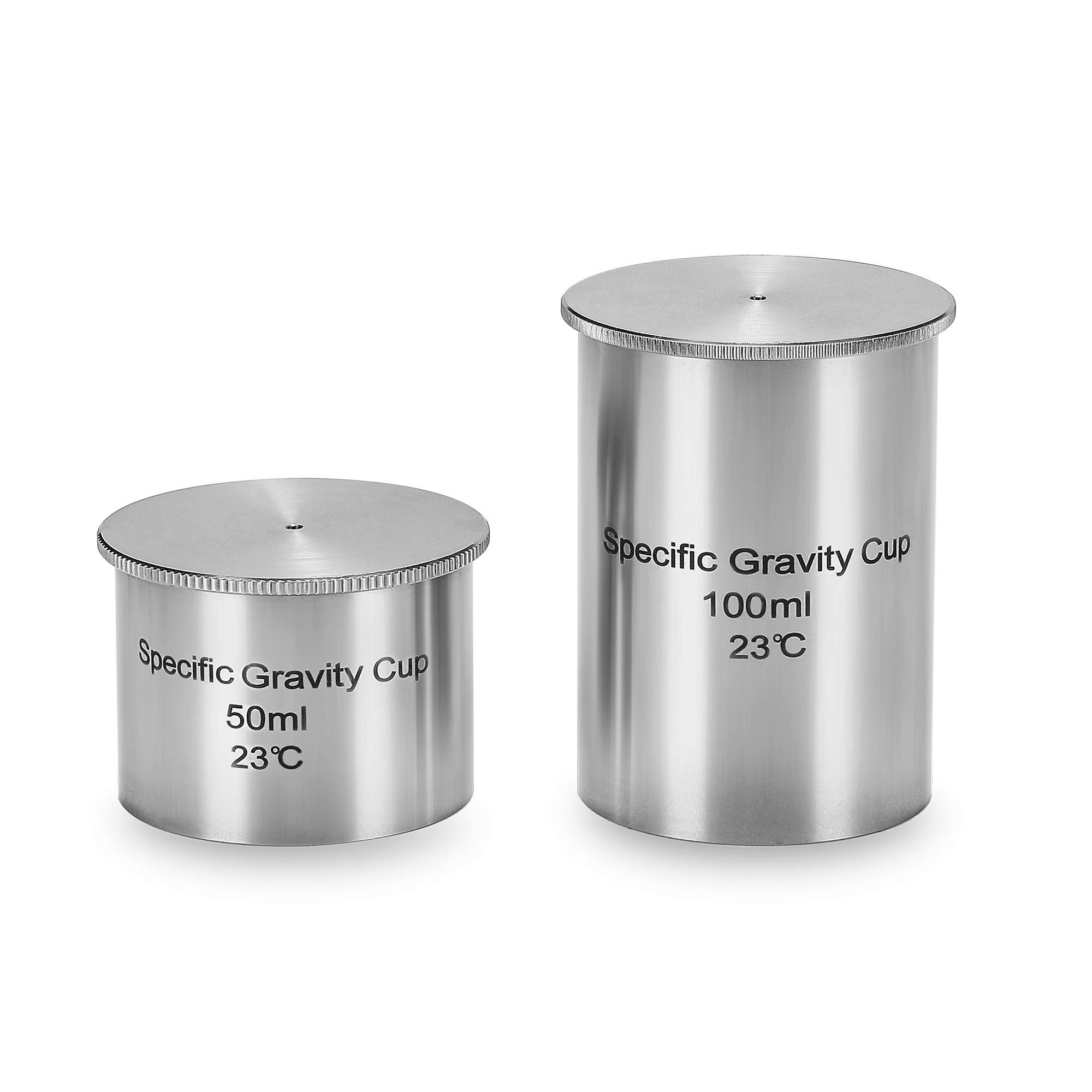 CGOLDENWALL Stainless Steel Density & Specific Gravity Test Cup - 50ml/100ml Capacity - Lab Equipment for Liquid Measurement (Ideal for Chemistry, Petroleum & Industrial Applications)