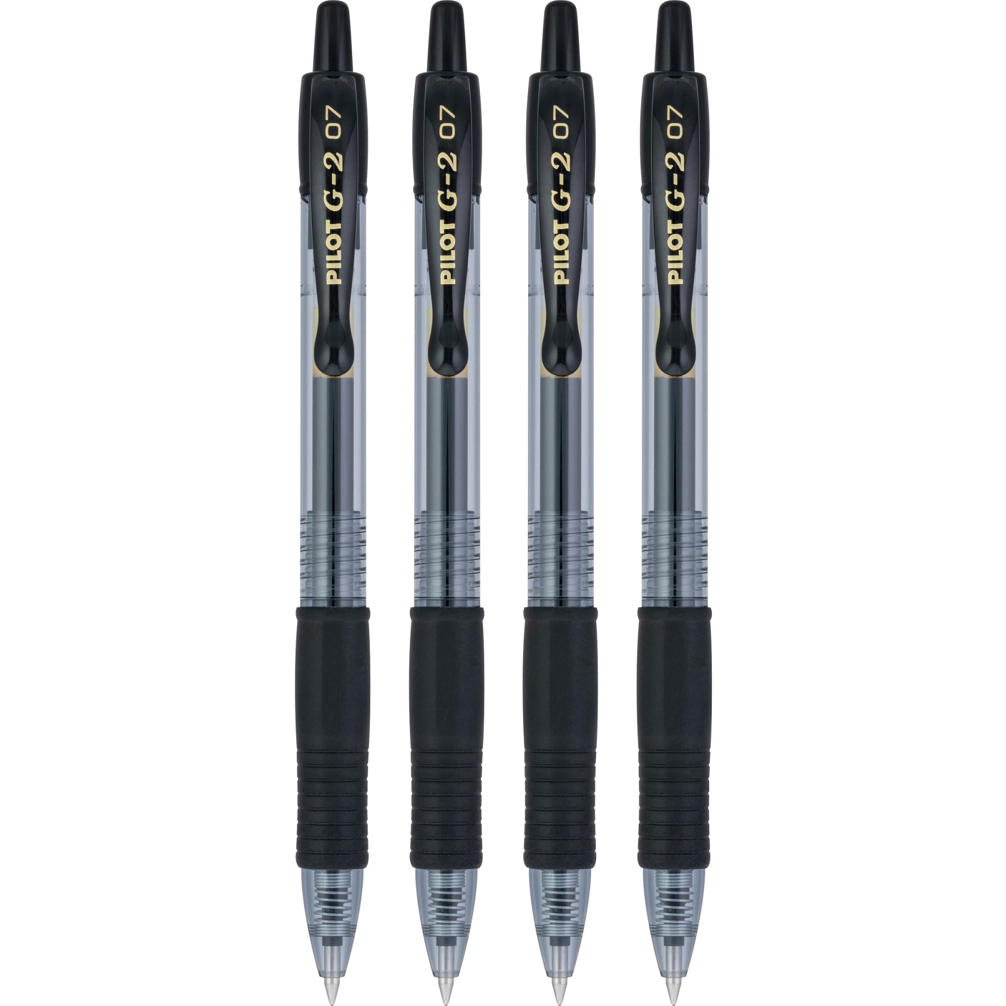 Pilot G2 Premium Gel Roller Pens - 0.7mm Fine Point Black Ink, 4-Pack - Smooth Writing for Office, School & Note Taking