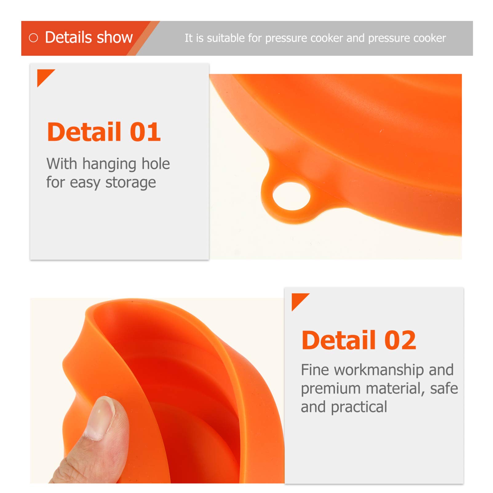 Hemoton Silicone Pressure Cooker Lid Holder - Durable Kitchen Accessory for Pressure Cooker, Air Fryer & Pot Cover Stand - Perfect for Cooking, Baking & Meal Prep