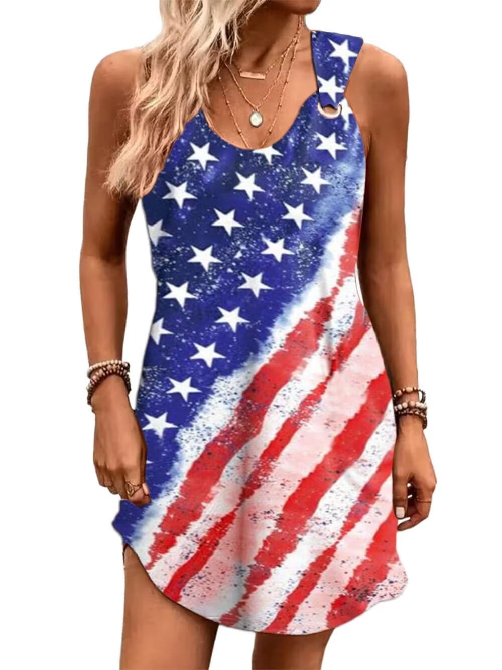 VKEGNIO Women's Summer Dresses 2025 - Fashion Sleeveless Beach Cover Up, Casual Loose Tank Sun Dress for Vacation & Poolside | Perfect for Beach Outings, Resort Wear & Summer Travel