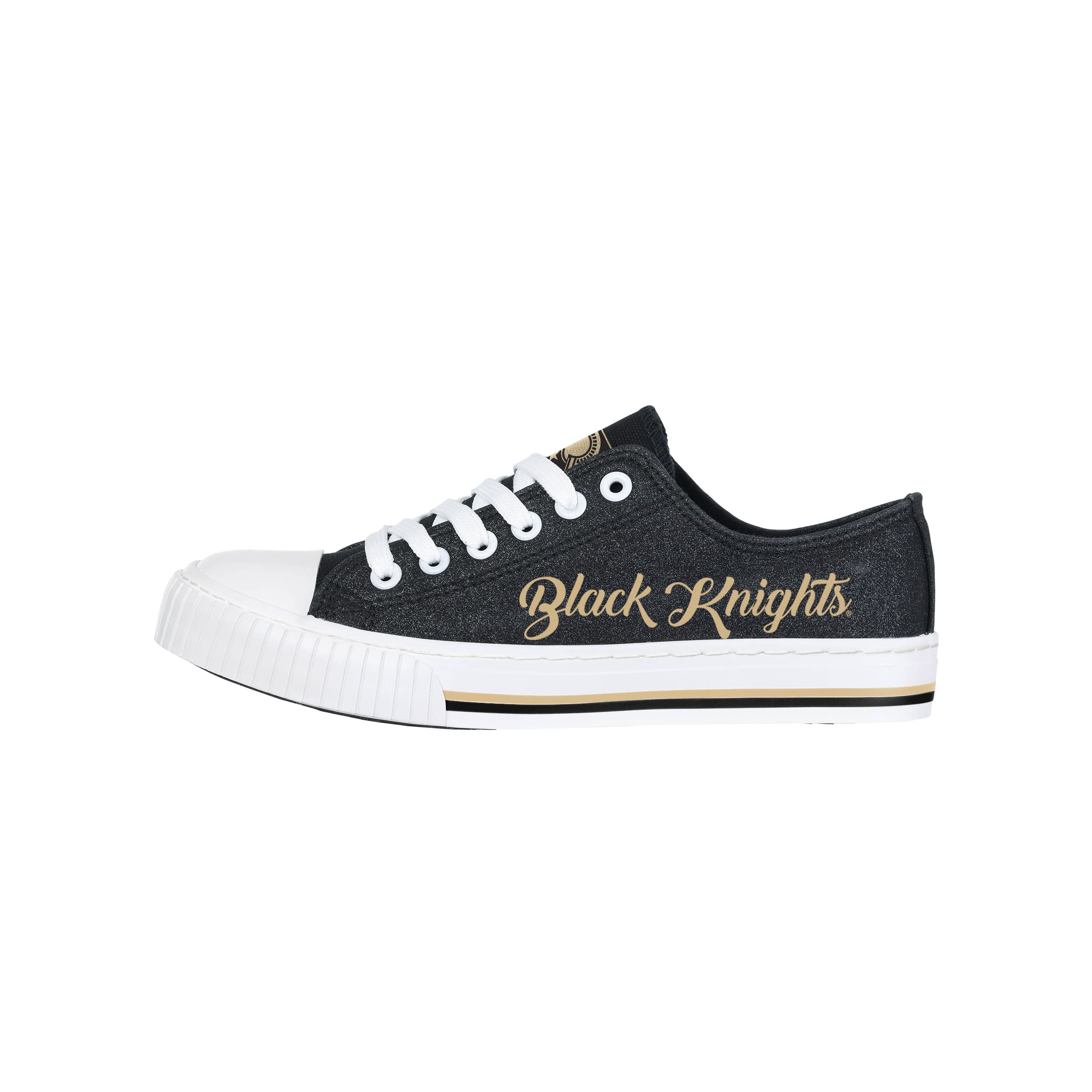 FOCO Women's NCAA College Team Logo Fashion Low Top Canvas Sneakers - Comfortable Casual Shoes for School, Sports & Everyday Wear