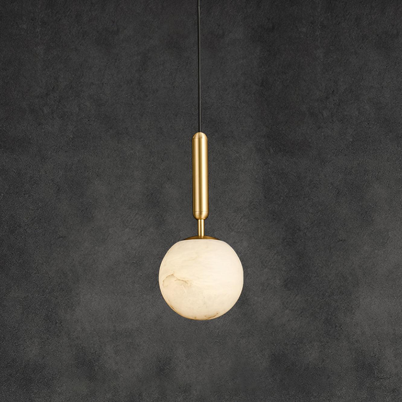 Brass & White Alabaster