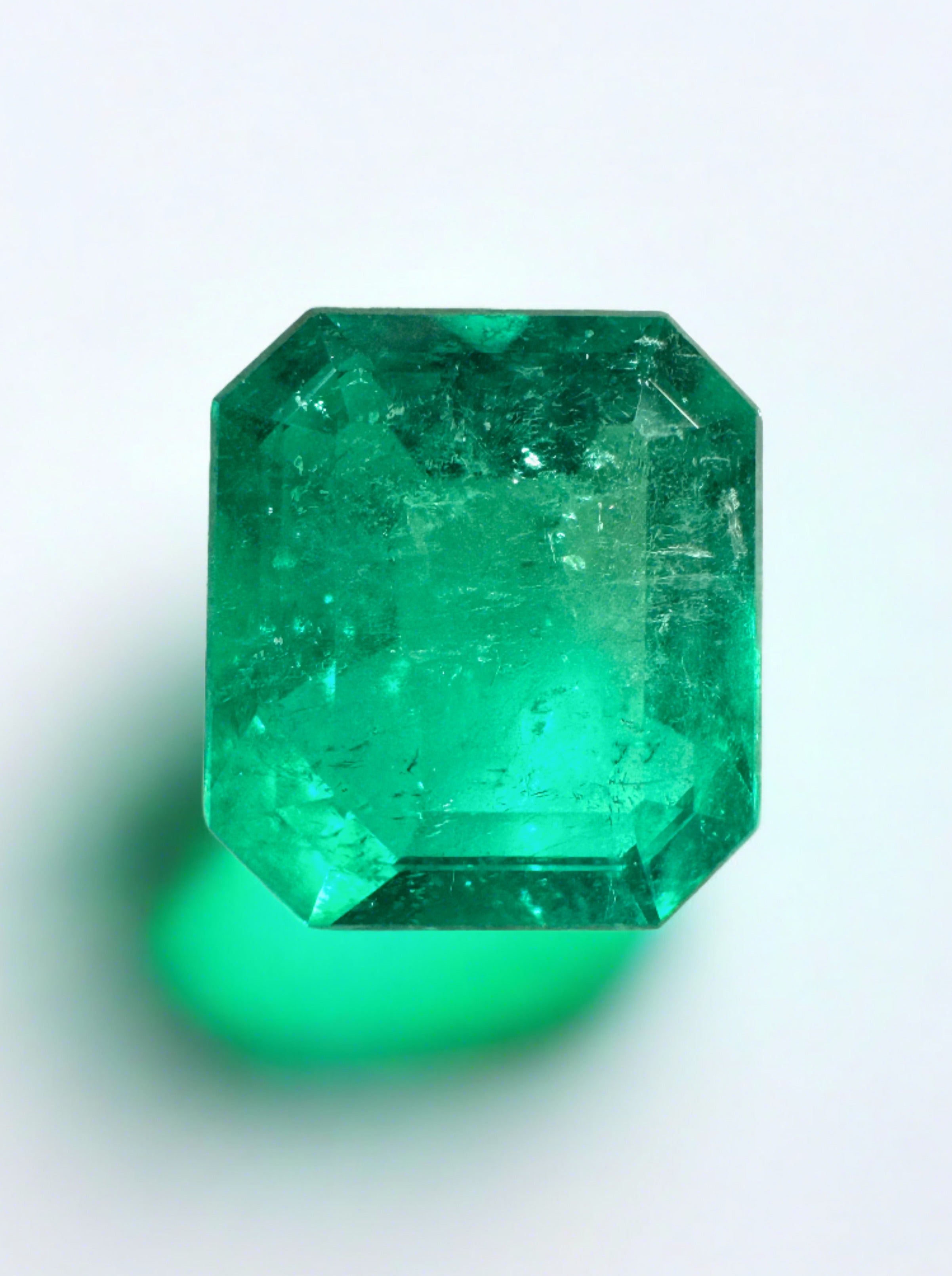 2.63 Carat Deep Bluish Natural Loose Colombian Emerald - Emerald Cut Gemstone for Jewelry Making, Engagement Rings & Luxury Gifts
