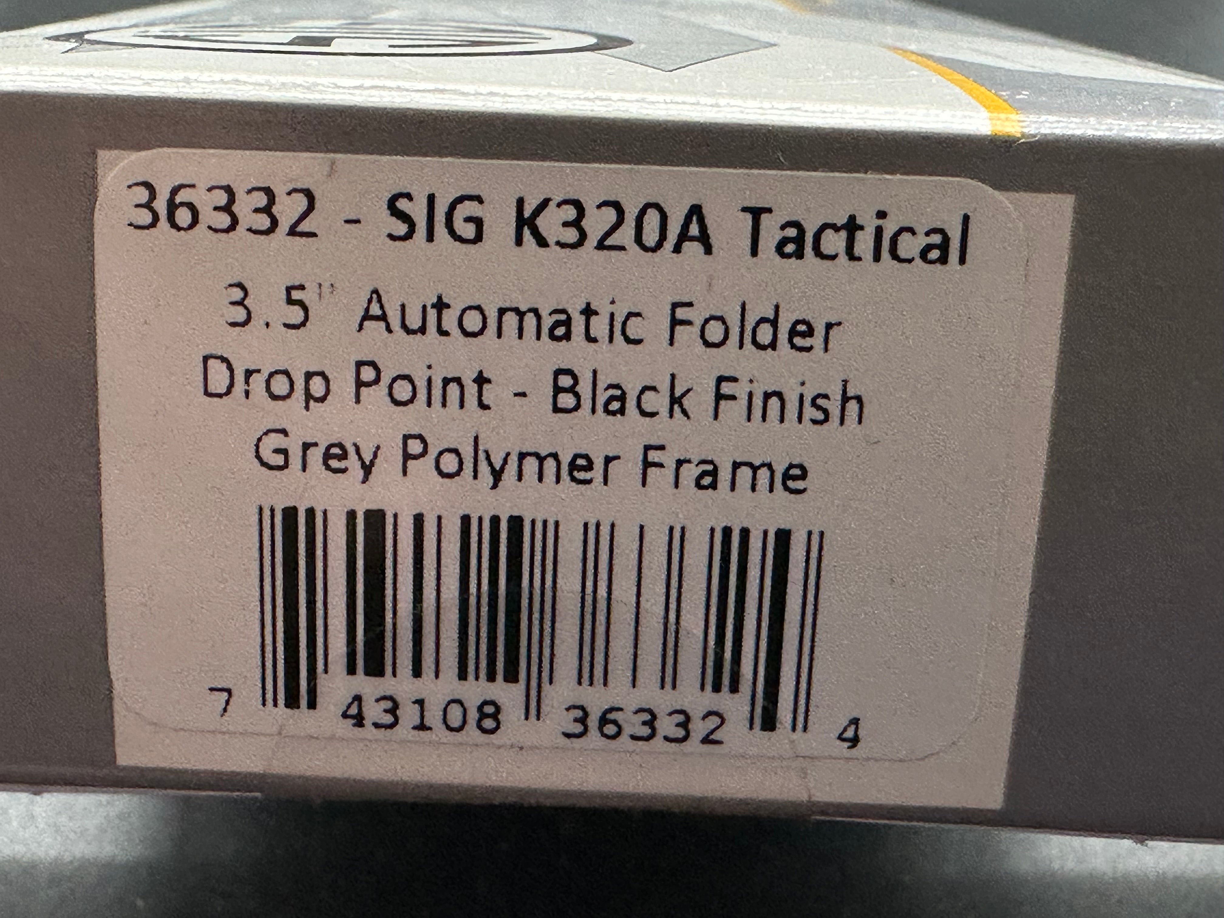 SIG K320A Tactical Automatic Knife with Hogue Grip - 3.5