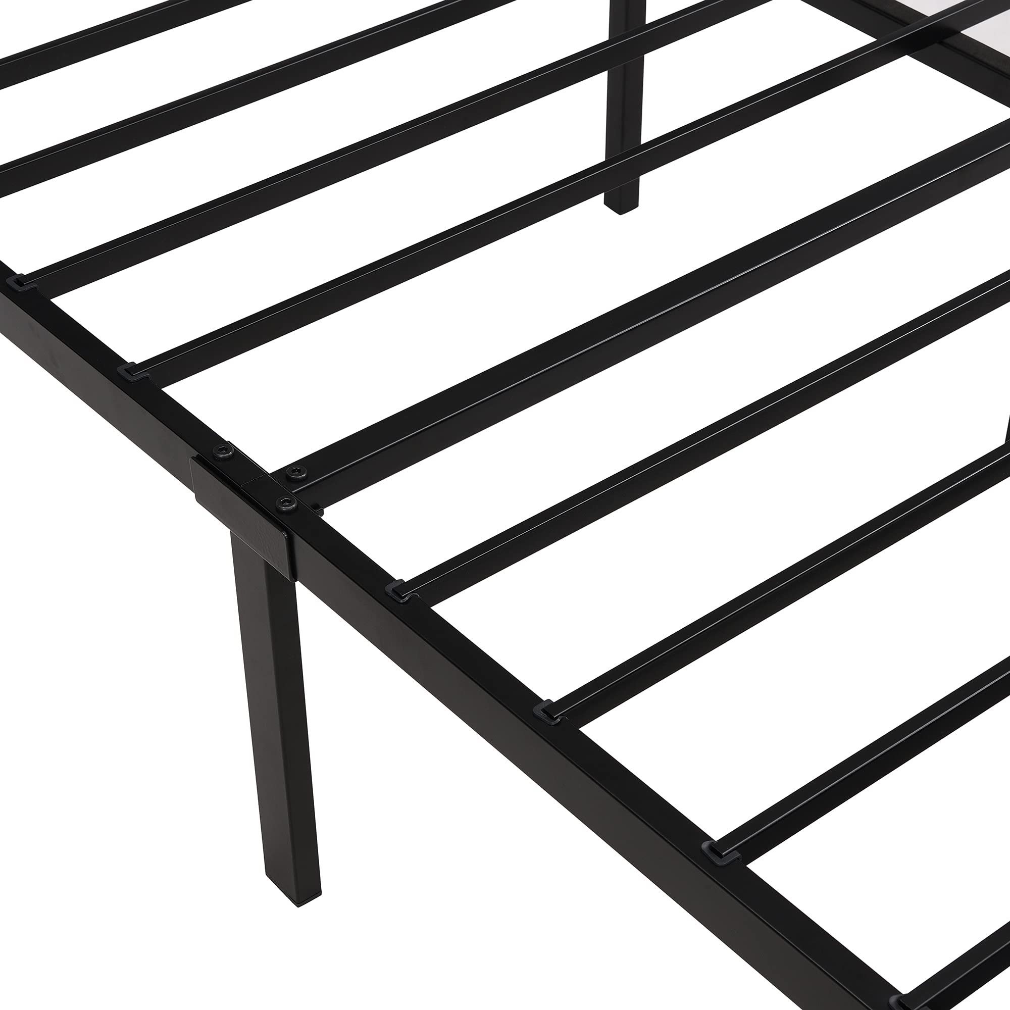 Queen Size Upholstered Storage Bed Frame with Large Drawer - Sturdy Metal Frame & Slat Support System, No Box Spring Needed (Gray) - Perfect for Small Bedrooms & Modern Apartments with Limited Space