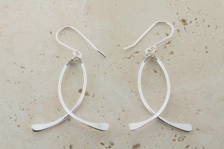 2 Pack Elegant Curved Drop Earrings for Women - Boho Chic Dangle Earrings for Party, Wedding & Everyday Wear