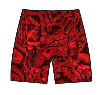 Premium Red Abalone Yoga Shorts for Women - High Waisted Workout Shorts with Pockets - Breathable & Stretchy for Yoga, Running, Gym & Lounge Wear