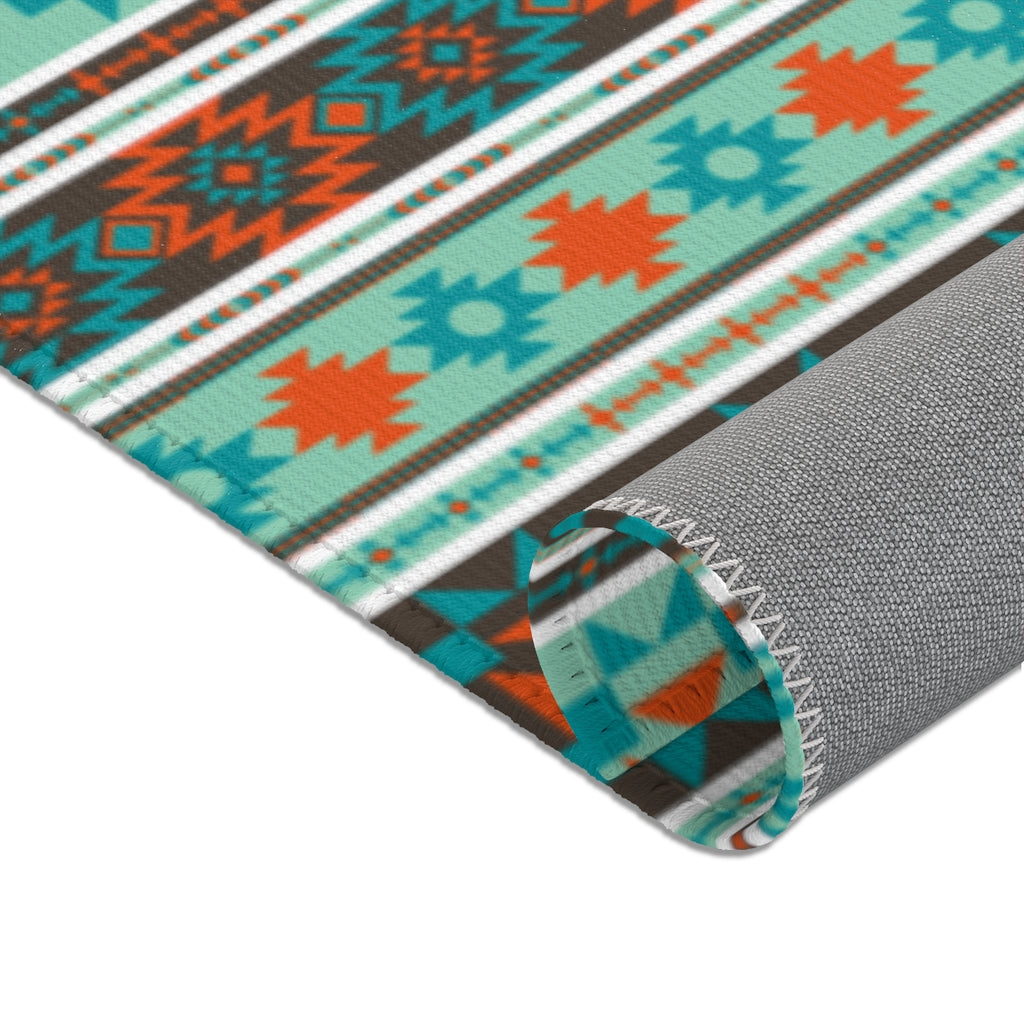 Stylish Geometric Southwestern Area Rug - Boho Chic Home Decor for Living Room, Bedroom & Office
