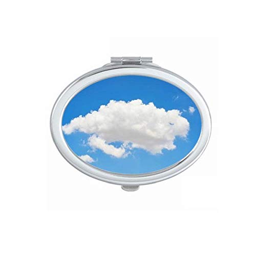 DIYthinker Portable Foldable Double-Sided Makeup Mirror with Blue Sky Sunshine White Clouds Design - Perfect for Travel, Home Vanity & Cosmetics