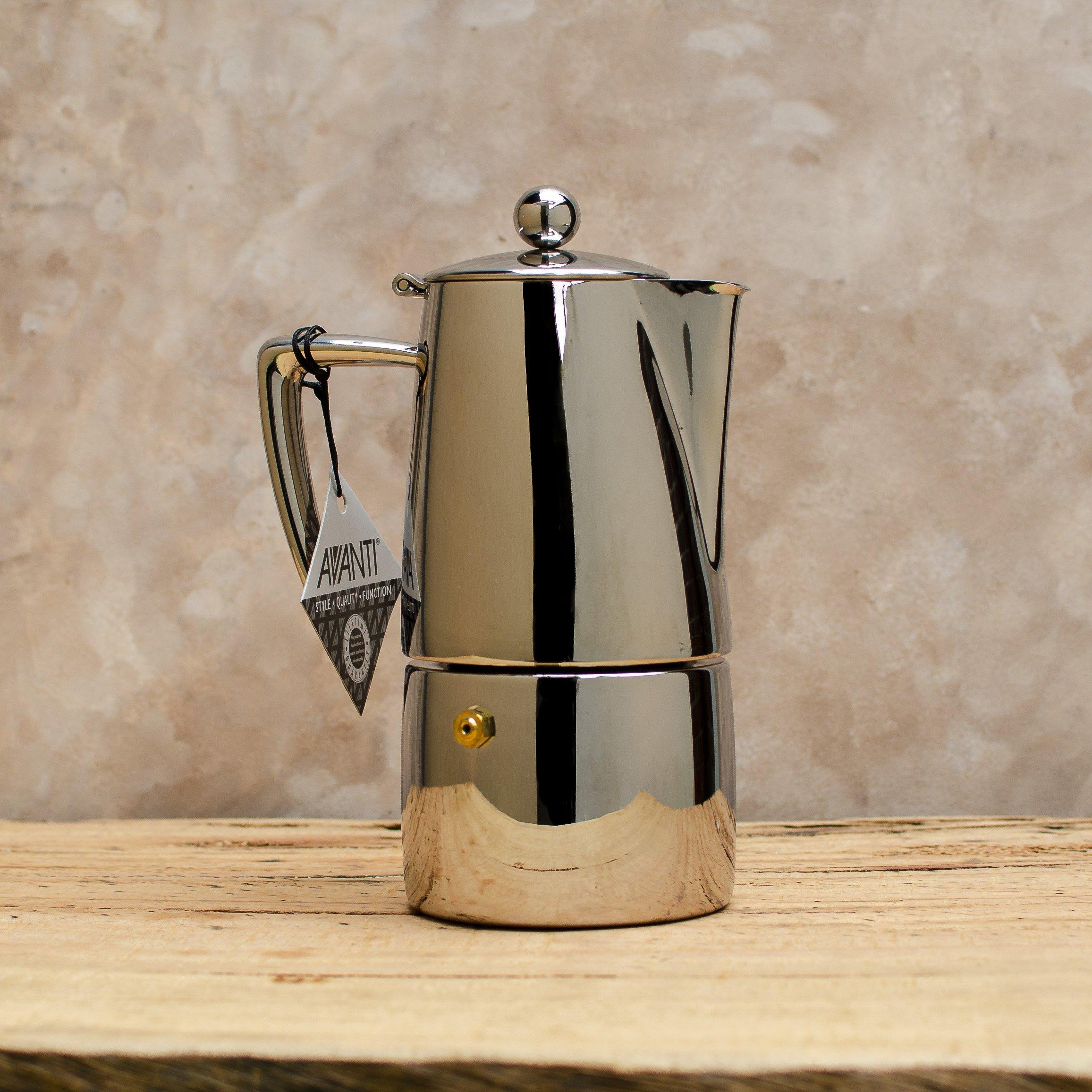 Avanti Art Deco Style 12-Cup Coffee Maker - Vintage Espresso Machine for Home & Office Use