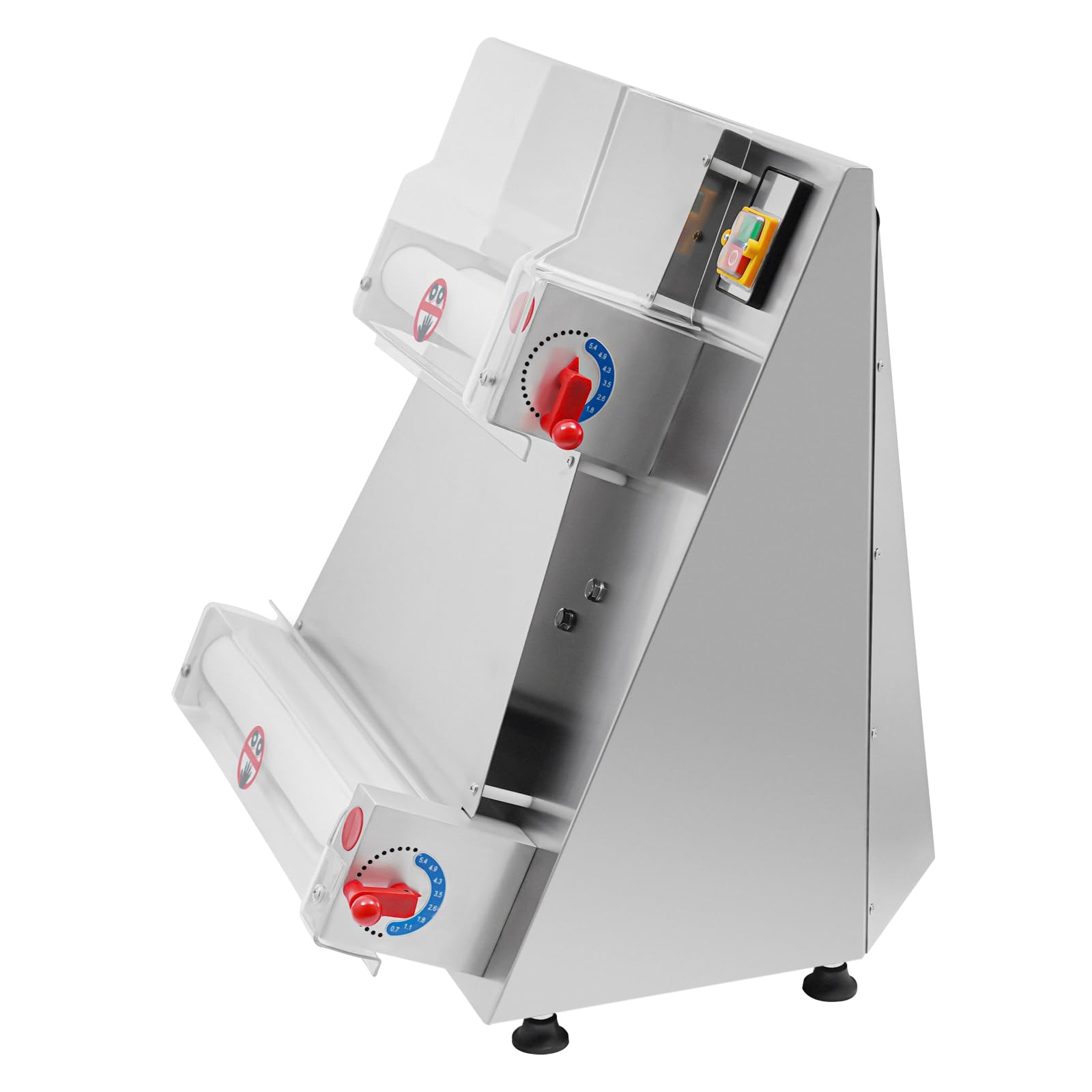 Electric Commercial Dough Roller Machine 3-15 Inch Adjustable | Automatic Pizza Dough Press & Noodle Maker | 370W Heavy Duty | Perfect for Pizzerias, Bakeries & Italian Restaurants | Dough Sheeter for Pizza, Bread, Pasta & Pastry Making
