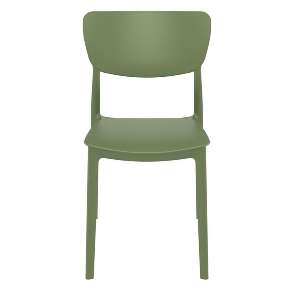 Compamia Monna Outdoor Dining Chairs Set of 2 - Weather-Resistant Olive Green Patio Furniture for Garden, Poolside, Deck & Backyard Dining