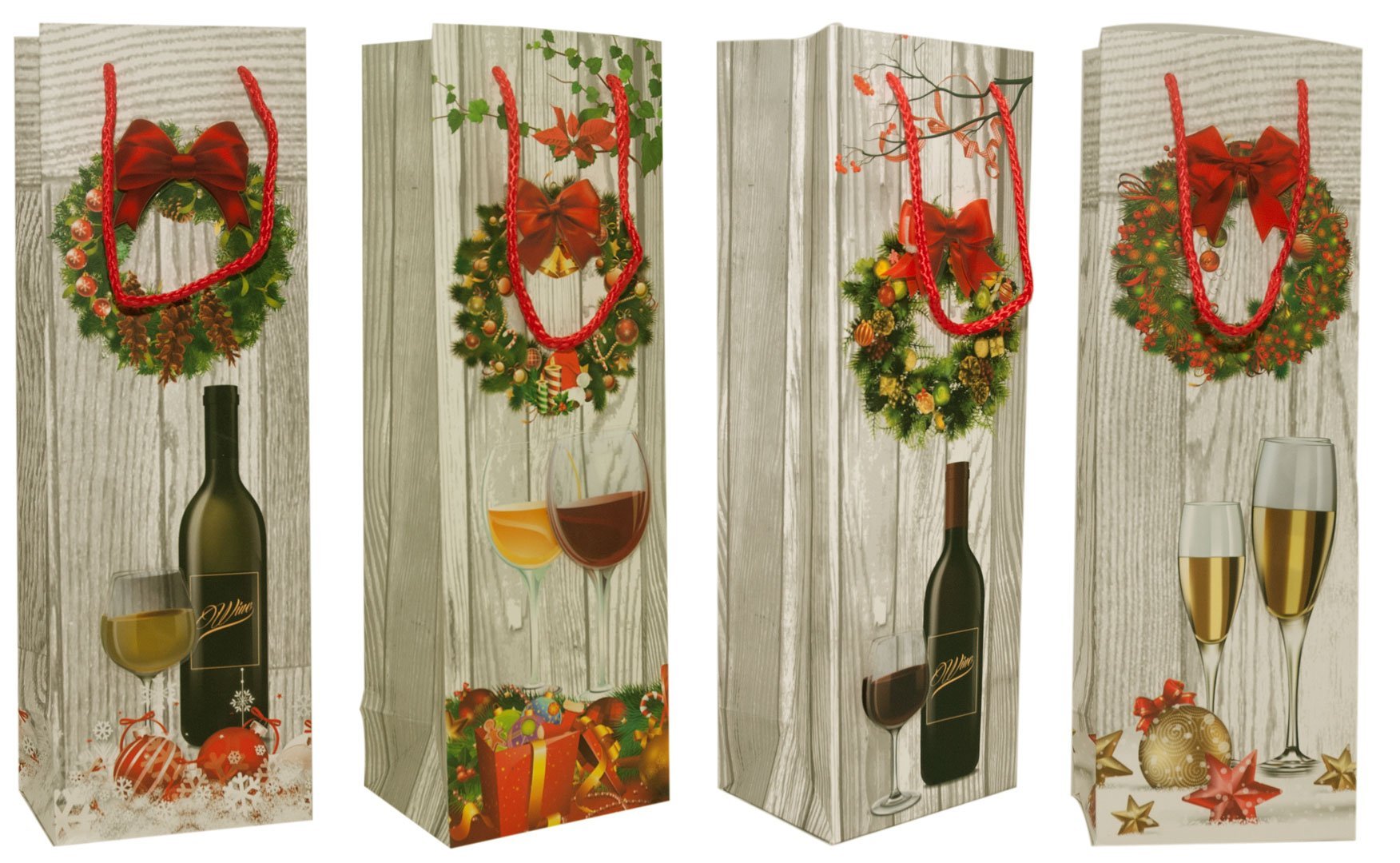 Royal Wine Gift Bags - 8-Pack with Handles for Party & Gifting