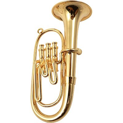 Gold Euphonium House Ornament - Elegant Home Decor Gift for Christmas, Weddings & Special Occasions