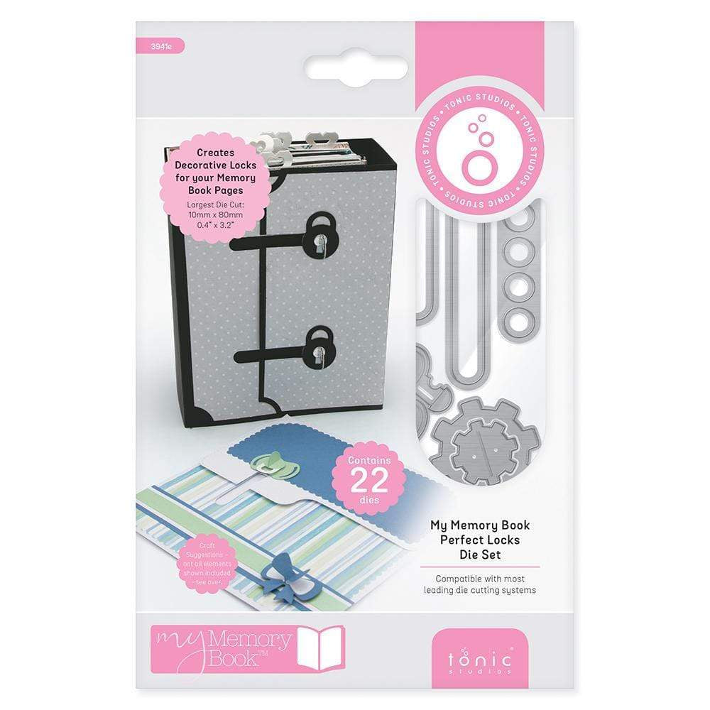 Tonic Studios My Memory Book Perfect Locks Die Set 3941E - Scrapbooking Die Cut Tool for Card Making, DIY Albums & Memory Books