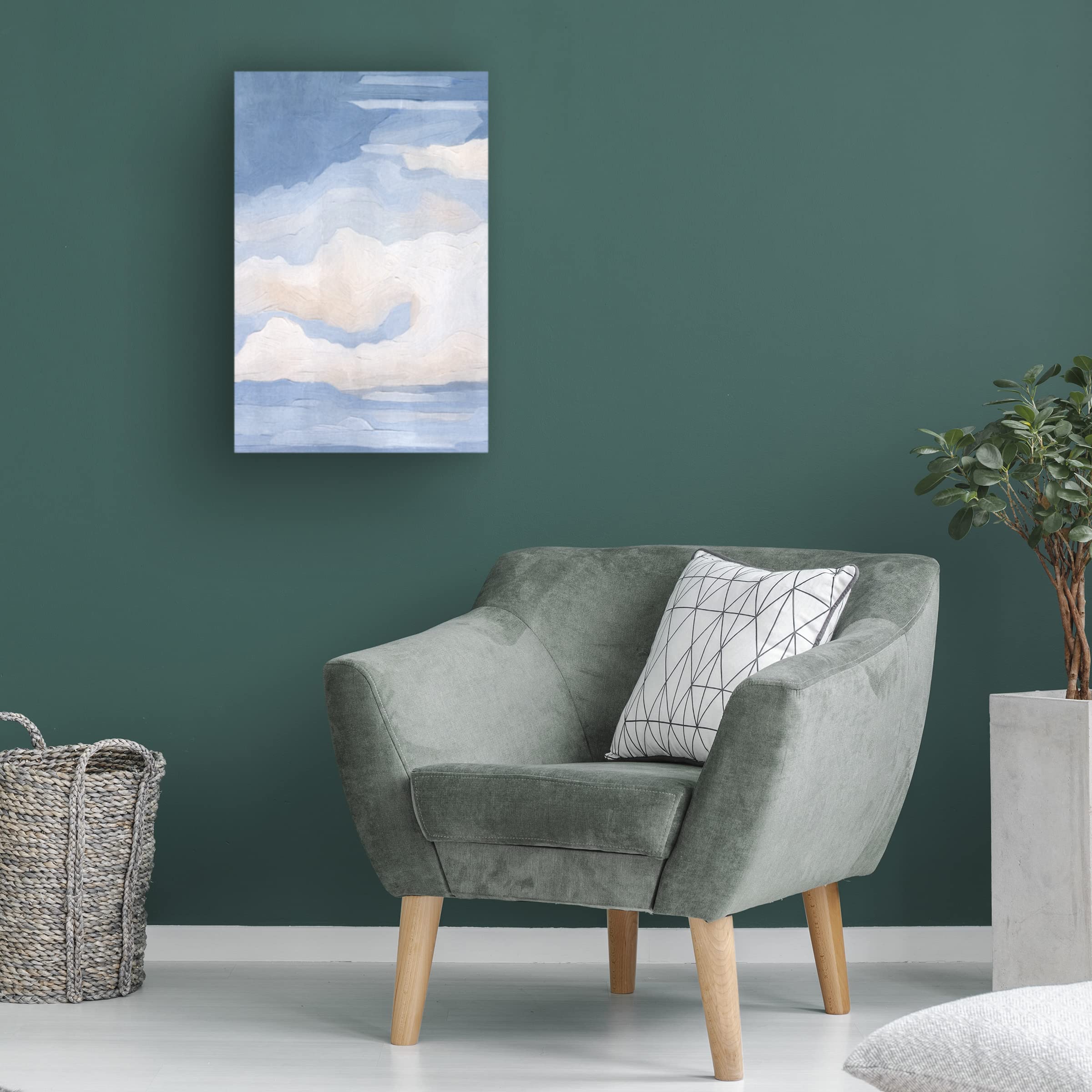 Emma Caroline 'The Clouds I' 12x19 Canvas Wall Art Print - Modern Home Decor for Living Room, Bedroom & Office