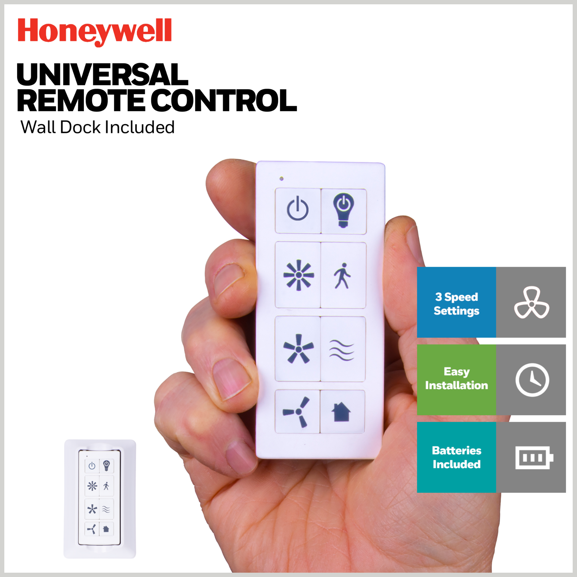52 Inch Honeywell Carnegie Matte Black Ceiling Fan with Gray Cage Light & Remote Control - Perfect for Living Room, Bedroom, and Outdoor Patio Cooling