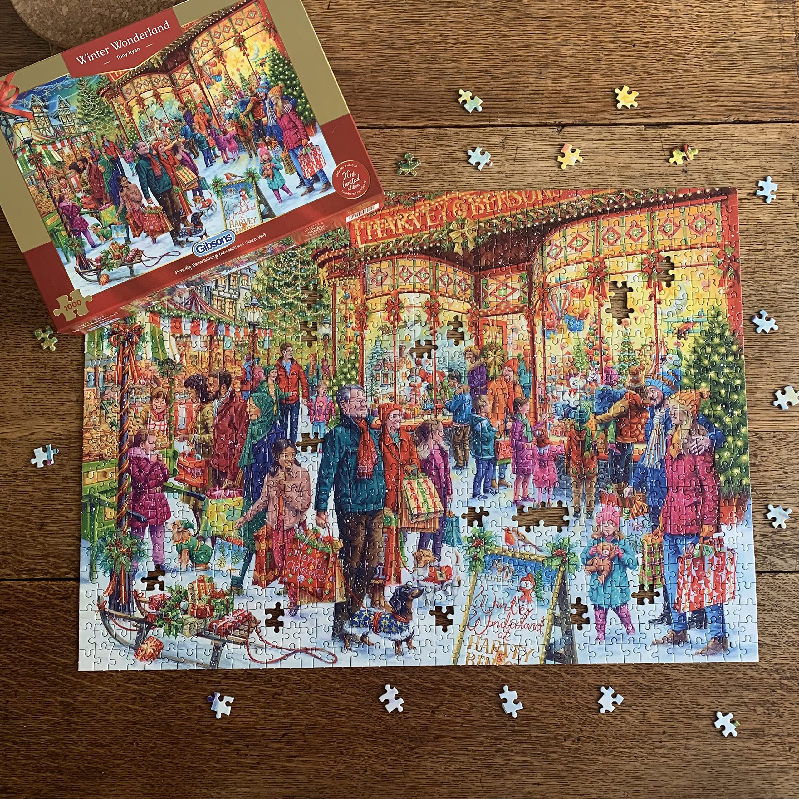 2022 Christmas Limited Edition Winter Wonderland 1000-Piece Jigsaw Puzzle for Adults | Sustainable Holiday Puzzle Game | Perfect Christmas Gift & Family Activity | Relaxing Winter Pastime | Gibsons Games