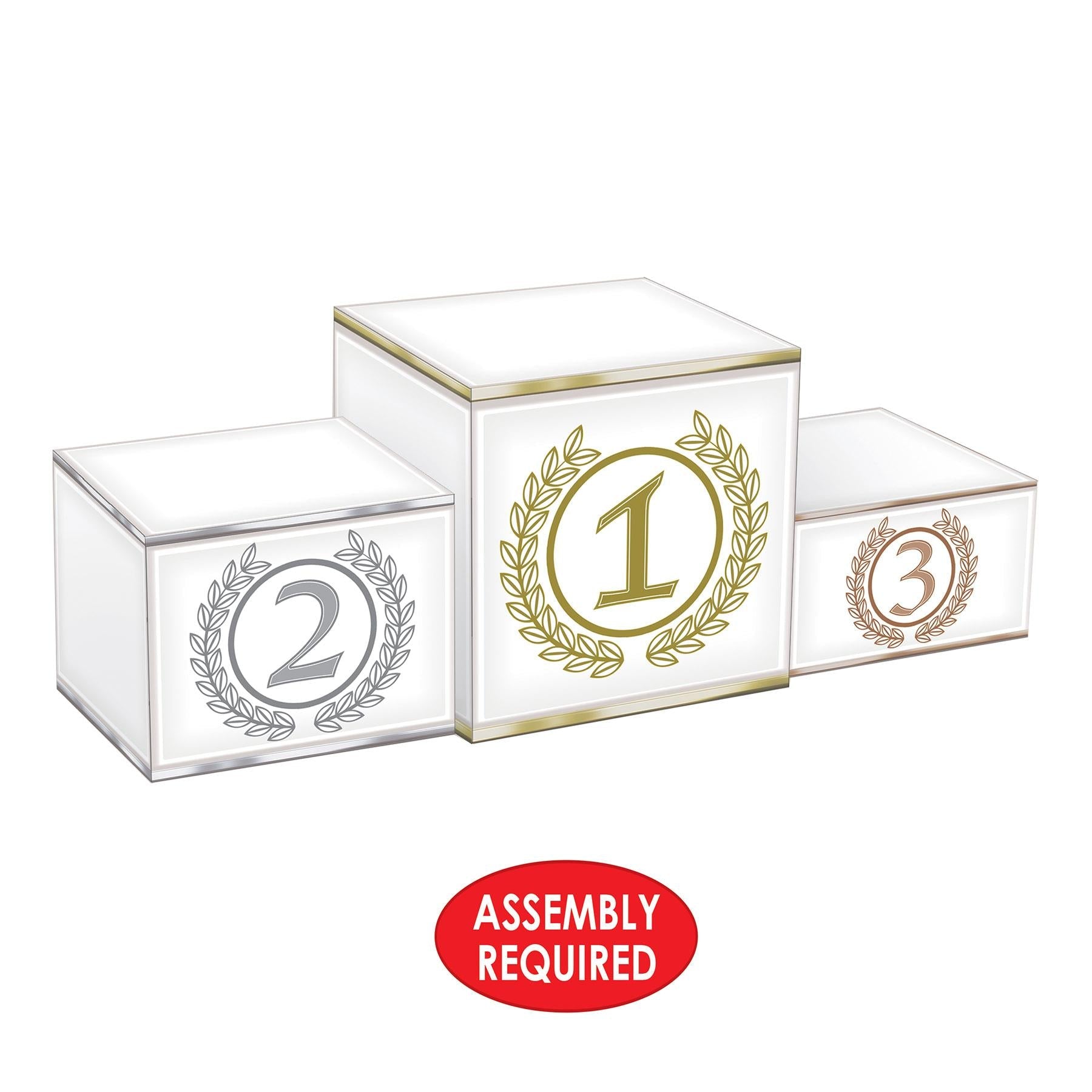 12 Pack Beistle 3D Podium Party Centerpieces - Bulk Party Decorations for Graduation, Birthday & Celebration Events - Perfect for Table Decor, Photo Booths & Party Supplies