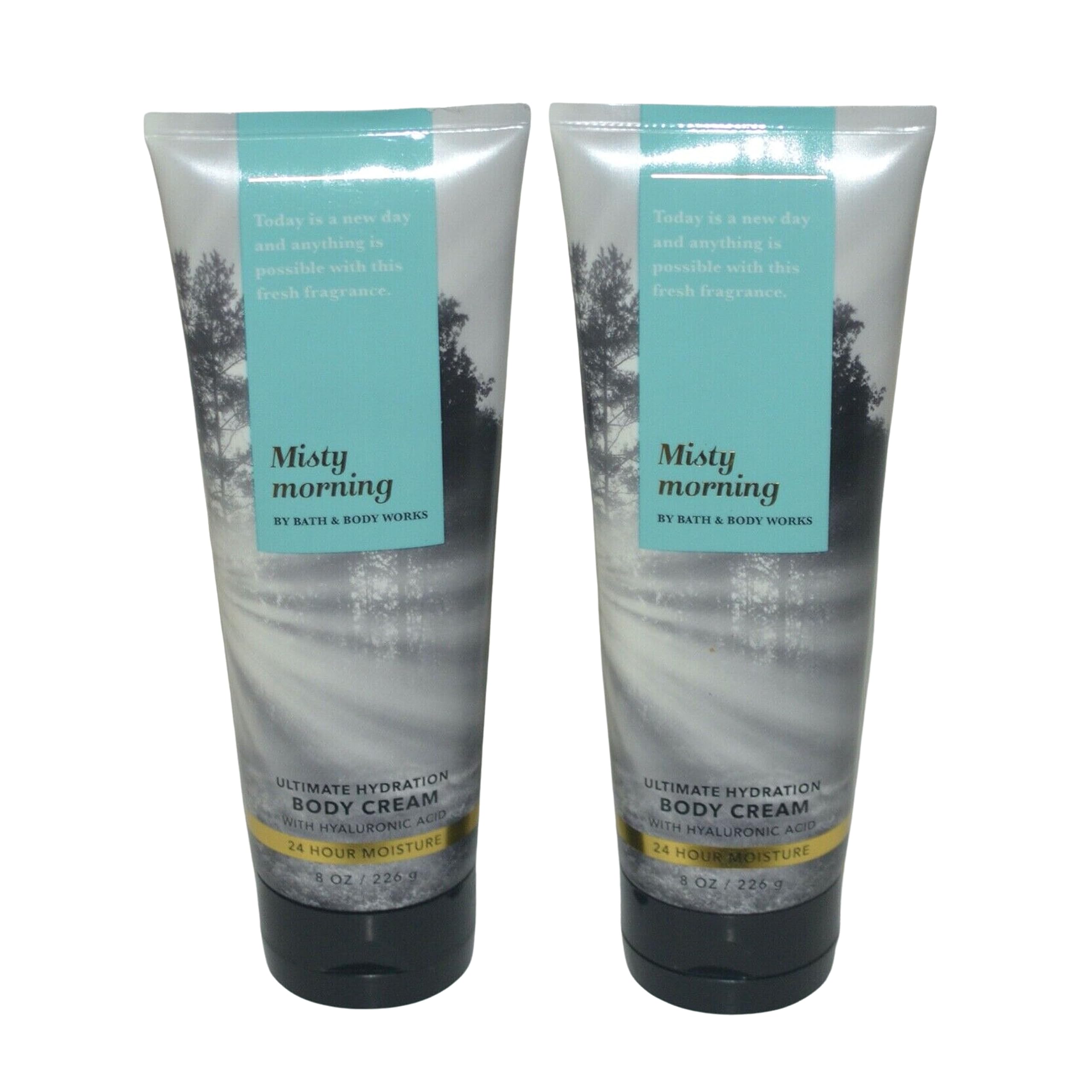 Bath & Body Works Ultimate Hydration Body Cream - Moisturizing Lotion for Dry Skin, 8 oz (2-Pack) | Misty Morning Fragrance | Perfect for Daily Skincare Routine & Gift Giving