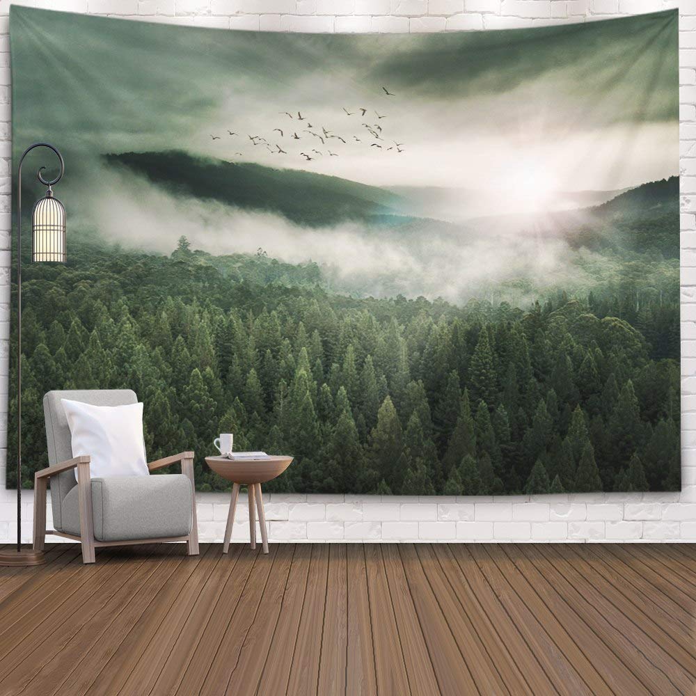ROOLAYS Epic Fantasy Landscape Tapestry Wall Hanging - 80x60 Inches Large Bohemian Home Decor for Living Room, Bedroom, Dorm - Perfect for Wall Art, Photo Backdrops & Boho Room Aesthetics