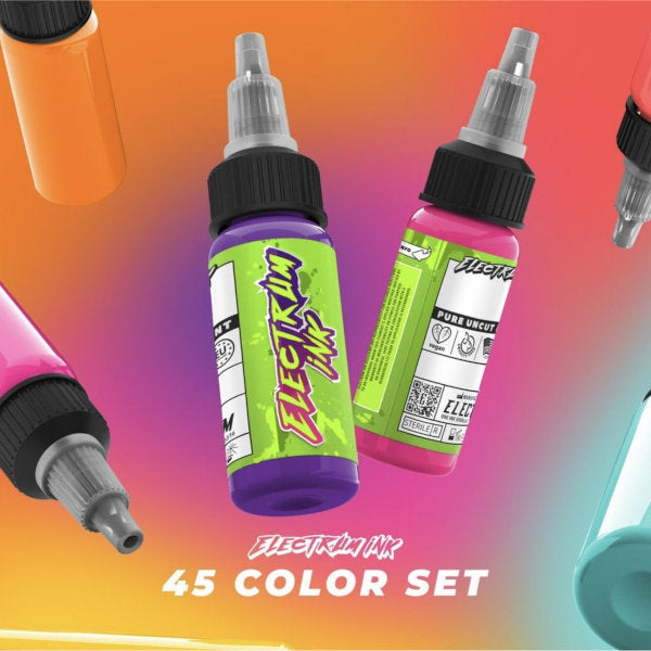Electrum Ink 45 Color Starter Set - Premium Artist Drawing Ink for Calligraphy, Illustration & Watercolor Painting - Perfect for Beginners & Professionals