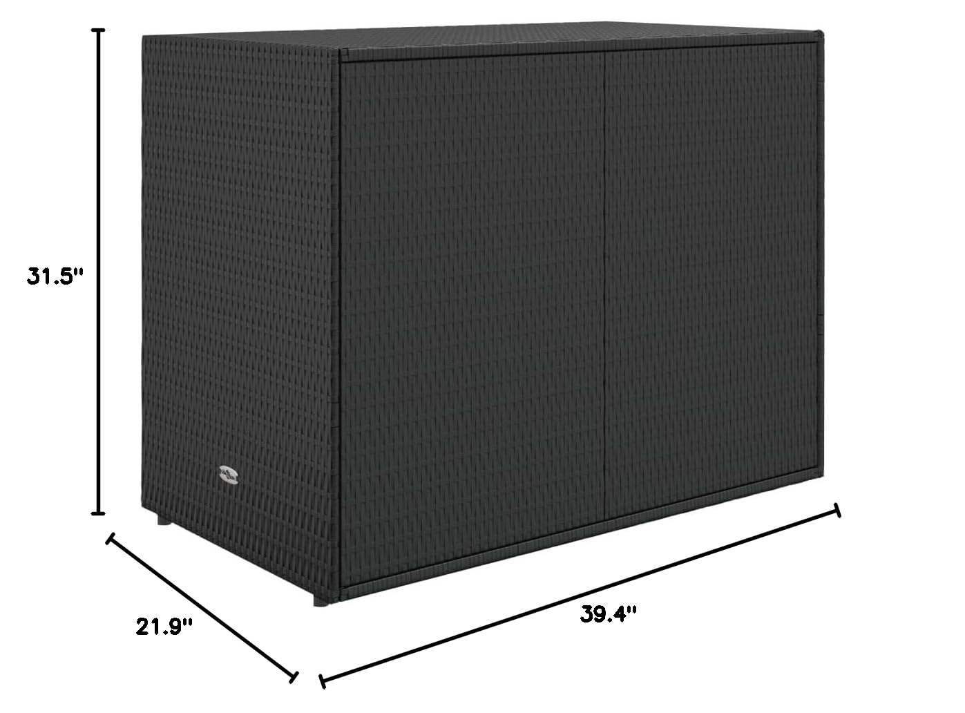 Outdoor Garden Storage Cabinet - Waterproof Deck Box for Patio Furniture, Cushions & Backyard Accessories - 39.4