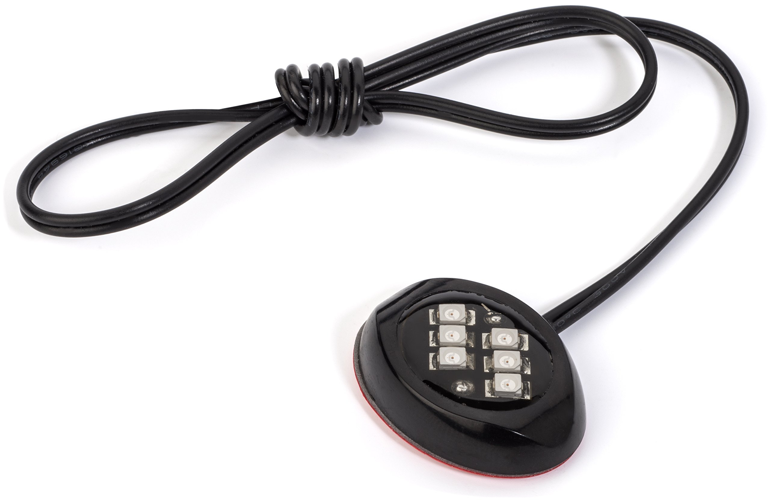 Oznium Round Black LED Modules with Blue Light - Perfect for Car Interior, Home Decor, and DIY Lighting Projects