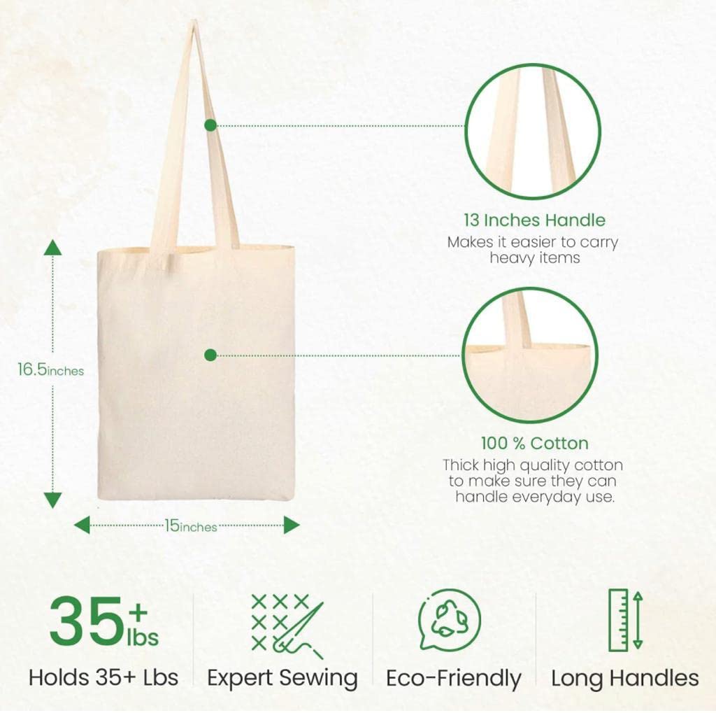 Delhi Printing Co. Butterfly Print Cotton Canvas Tote Bag - Durable Reusable Shopping Bag for Women & Girls | Stylish Eco-Friendly Handbag for Groceries, Beach, Work & Daily Use