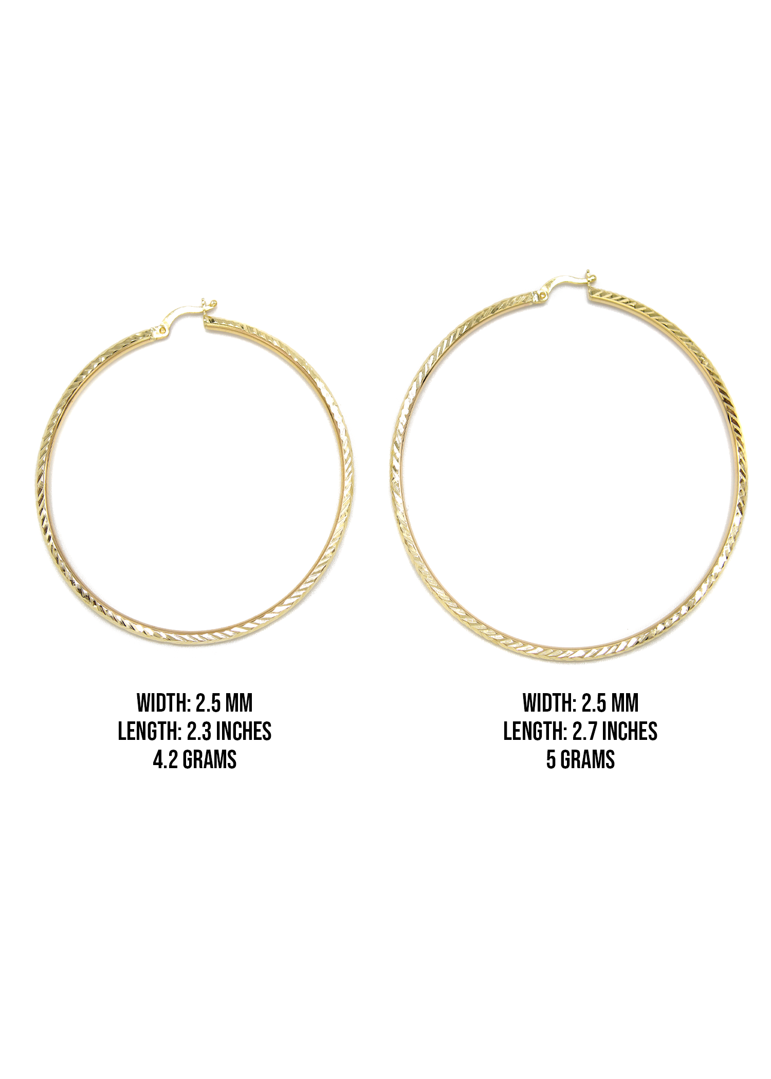 10K Gold Hoop Earrings for Women - Adjustable Size & Customizable Length | Perfect for Everyday Wear, Date Nights & Special Occasions