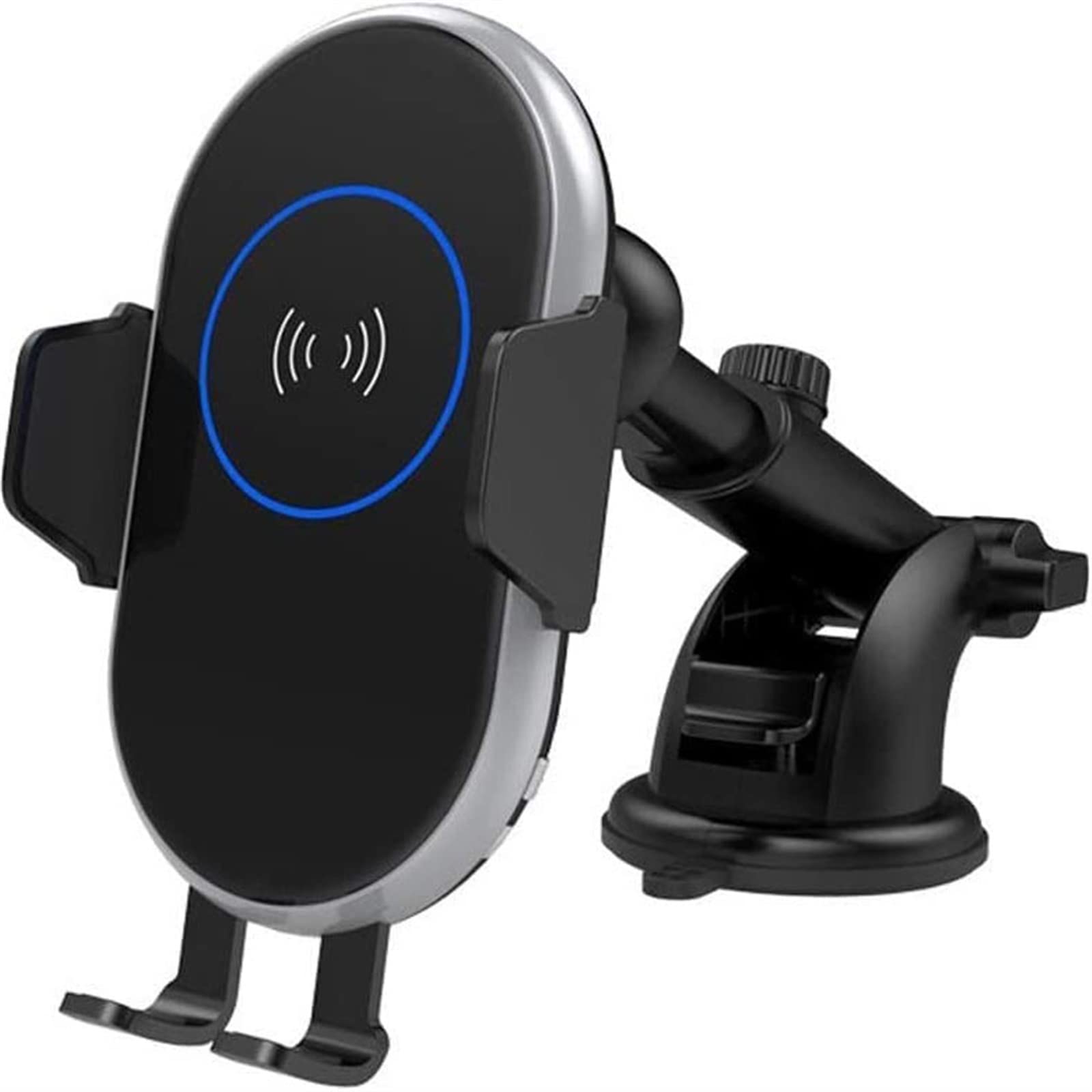 15W Fast Wireless Car Charger Mount - Auto-Clamping Air Vent & Suction Cup Phone Holder for iPhone & Android - Perfect for Commuting, Road Trips & Hands-Free Driving