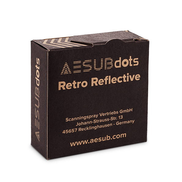 AESUBdots Permanent Retro Reflective Targets - 6mm, 3000/Roll for 3D Scanning & Motion Capture Applications