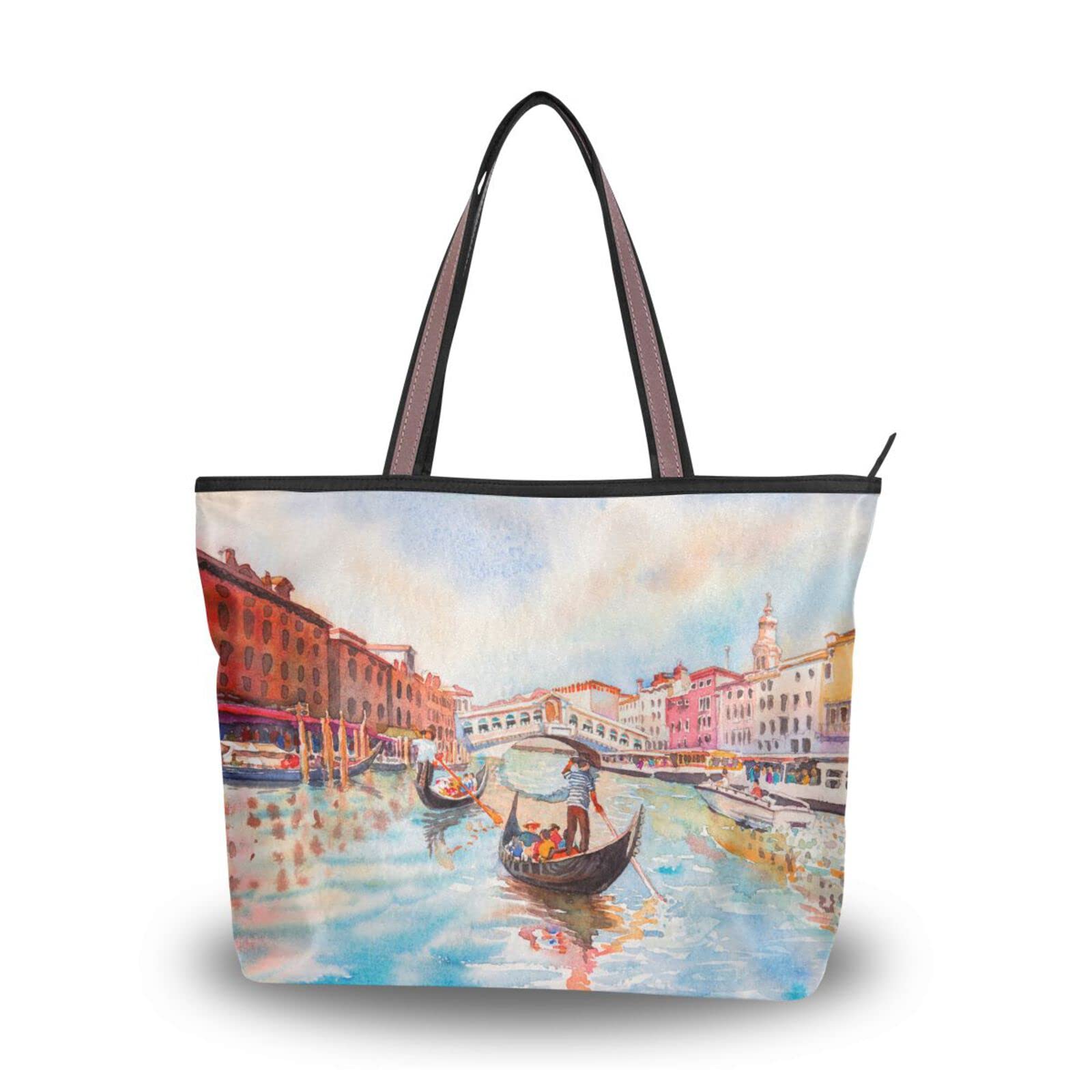 Stylish Gondola Tote Bag for Women - Reusable Shoulder Handbag, Perfect for Travel, Beach & Canal Tours | Durable & Fashionable Carryall for Everyday Use