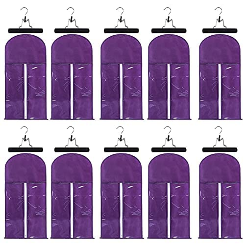 Purple Wig Bags+Black Hangers