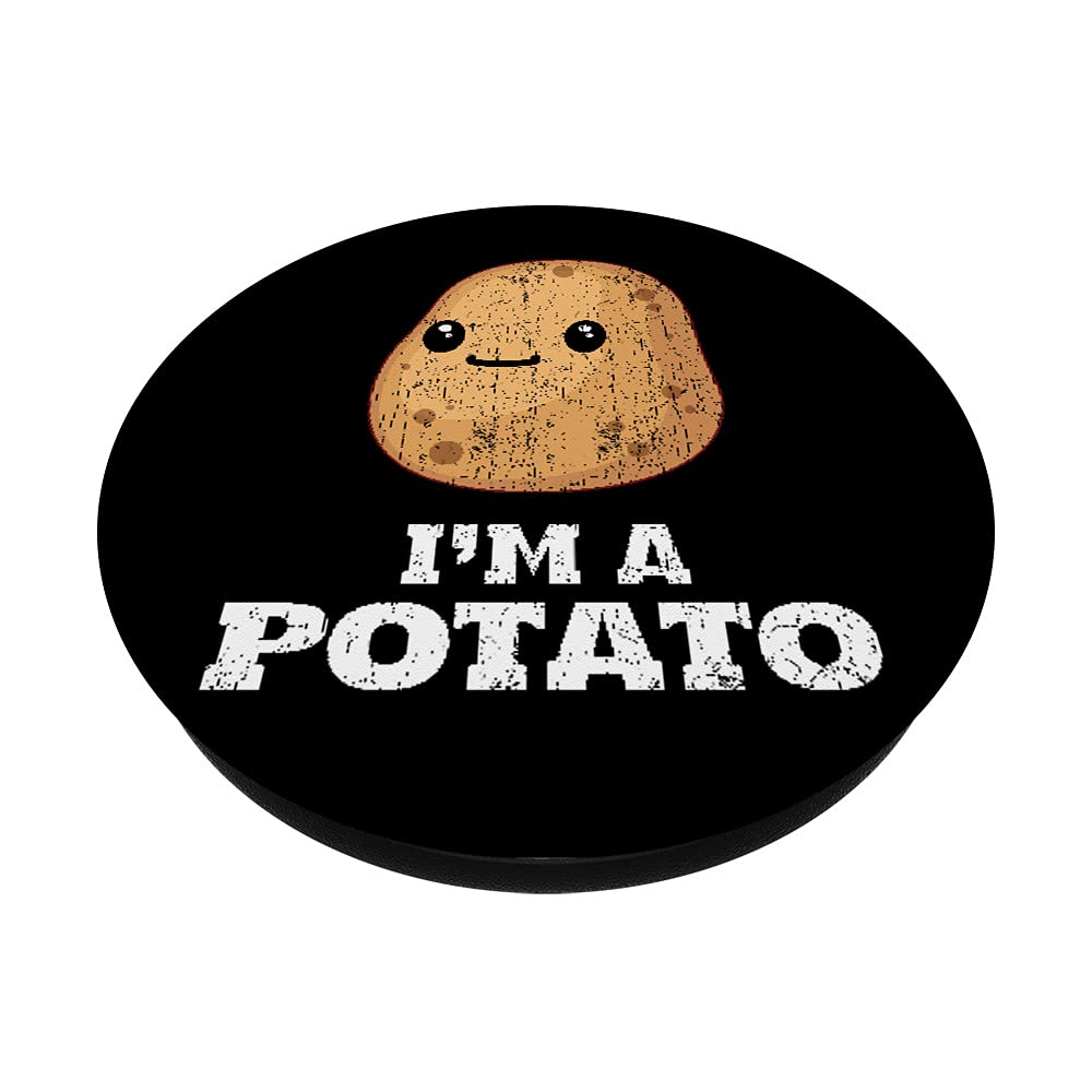 Funny Potato Graphic PopSockets - Swappable PopGrip for Phones | I'm A Potato Vegetables Chips Eater Design | Perfect for Potato Lovers, Foodies & Humor Fans