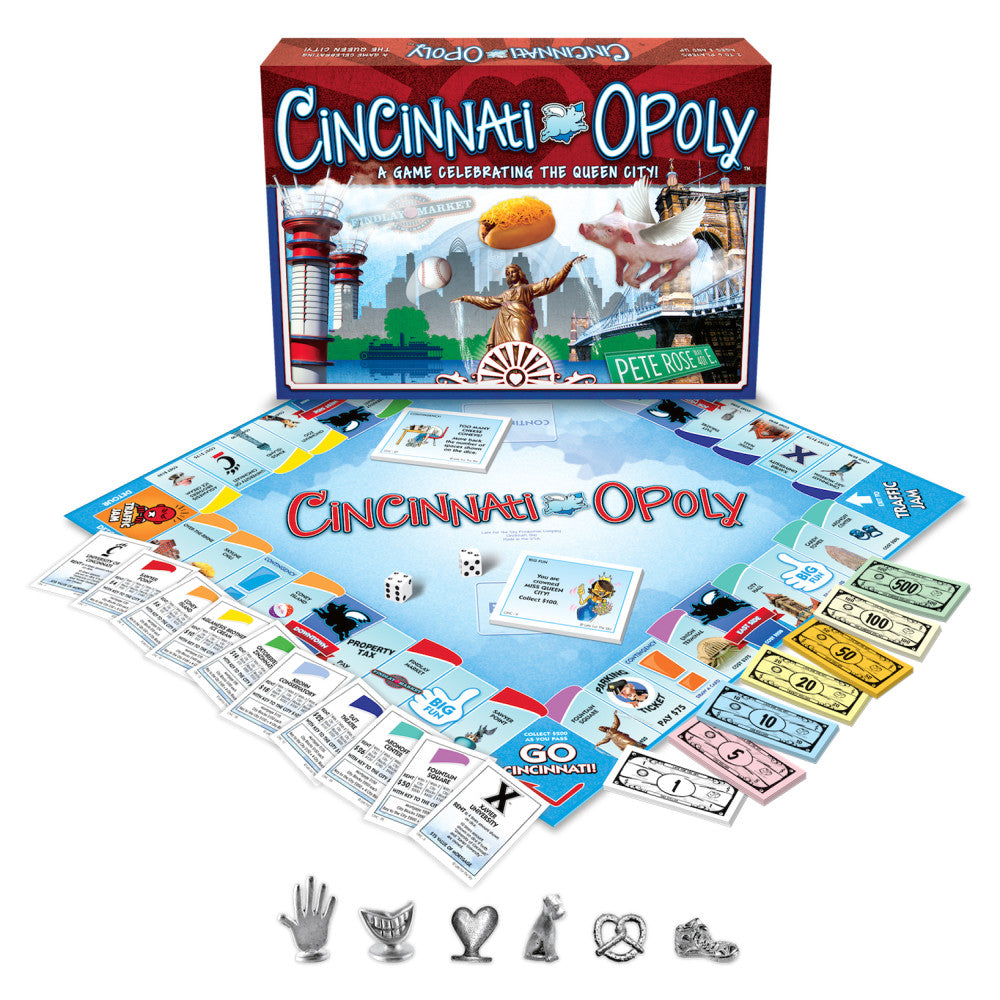 Cincinnati Monopoly Themed Board Game - Fun Family Game Night for Adults & Kids - Perfect for Parties, Gifts & Travel