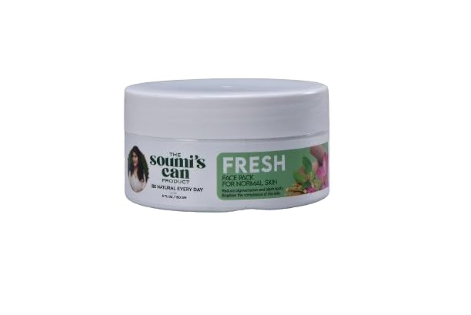 Soumi's Fresh Face Pack for Normal Skin - 150gm Hydrating & Brightening Facial Mask | Pack of 1 | Perfect for Daily Skincare Routine & Spa Day at Home